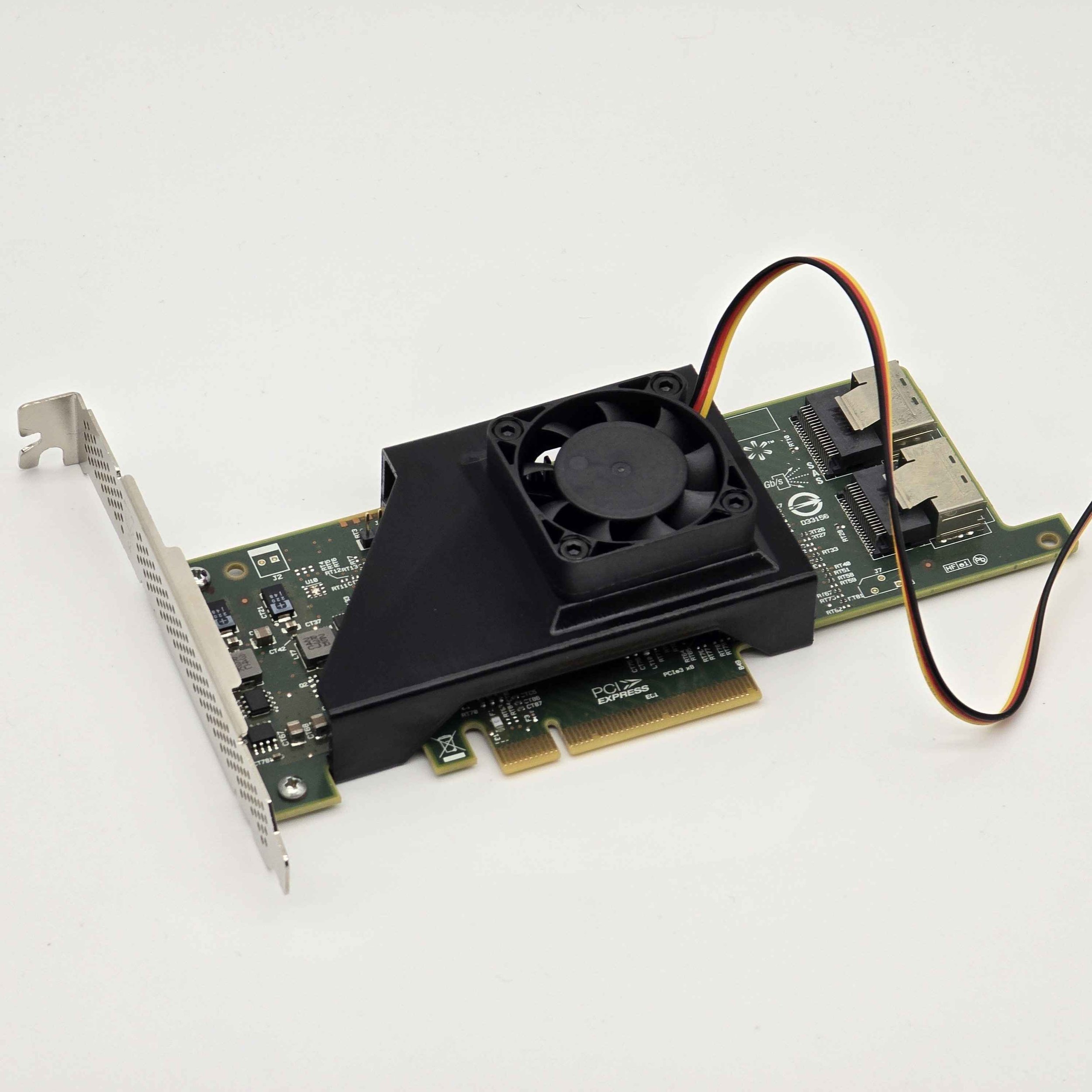 LSI 9207 8i HP H220 Dell 4TMJF SAS HBA Cooling Fan Included + Shroud Cooler Kit