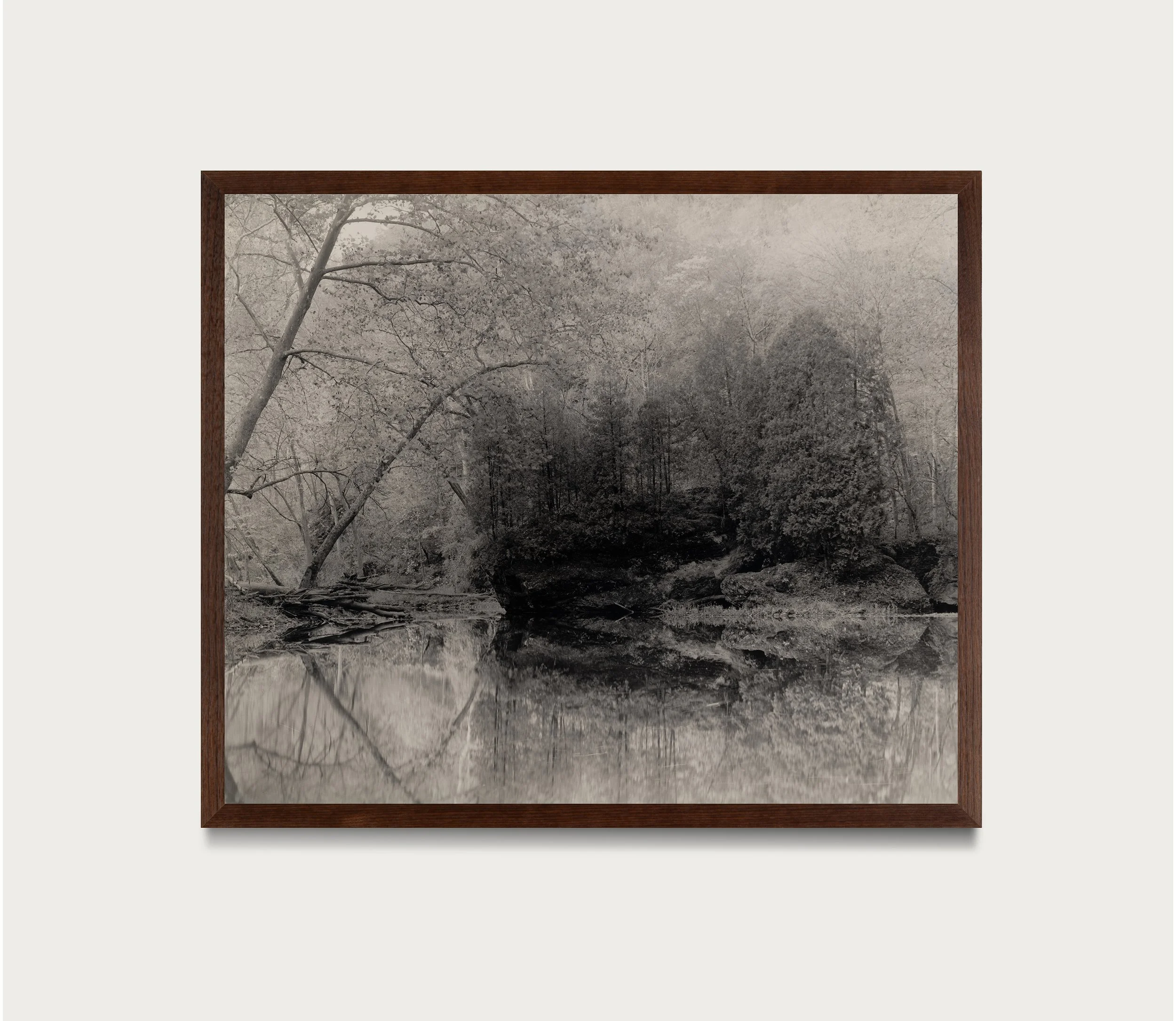 Saturday Sun at Blue Hole, 2025 // 
hand-printed split-toned gelatin silver print from large format negative, 20X24"