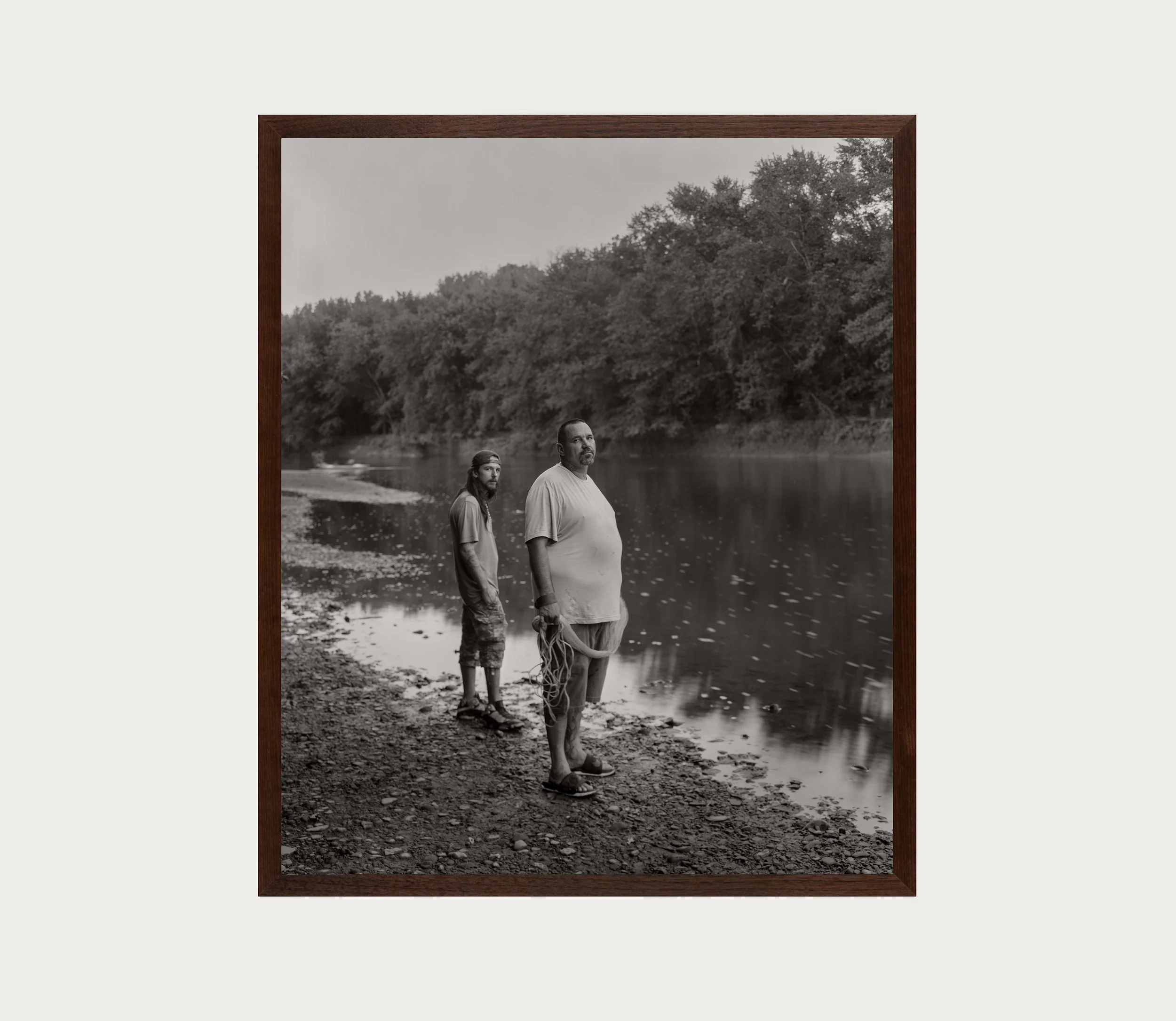 Joey Jr. and Joey Sr., Linwood, 2026 // hand-printed toned silver-chloride contact print from large format negative, 10X8"