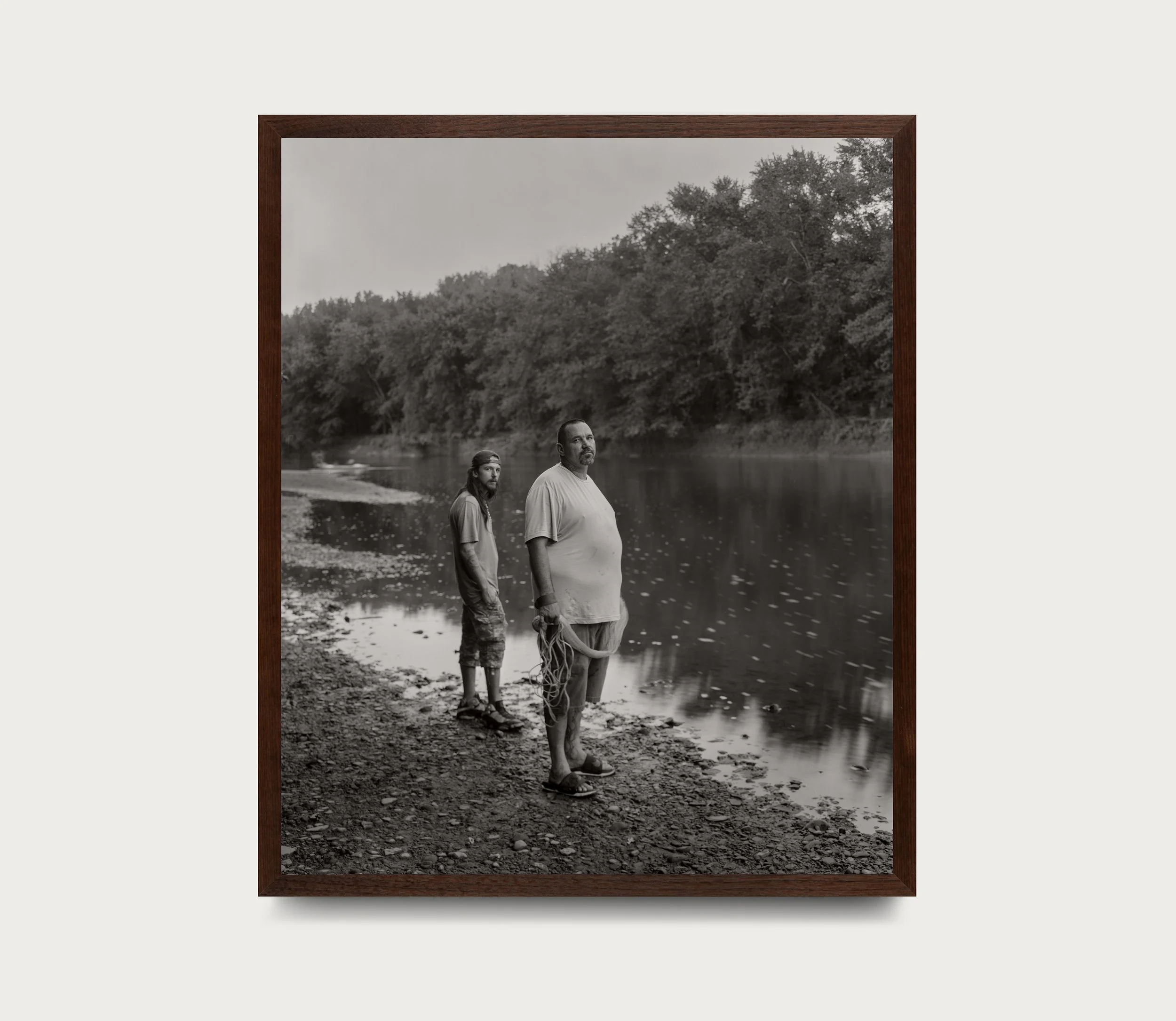 Joey Jr. and Joey Sr., Linwood, 2026 // hand-printed toned silver-chloride contact print from large format negative, 10X8"