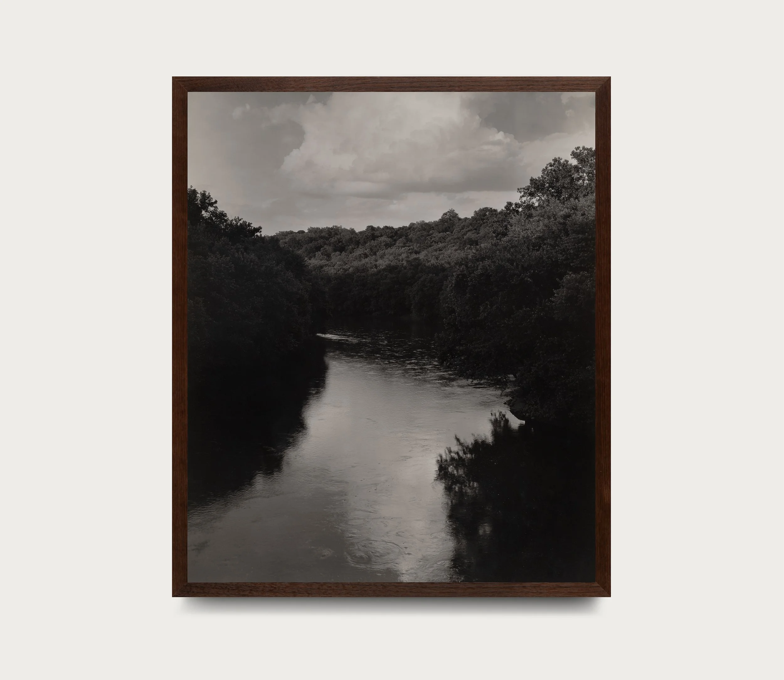 Sunset at the Confluence at the Ohio River,, 2026 // hand-printed split-toned gelatin silver print from large format negative, 24X20"