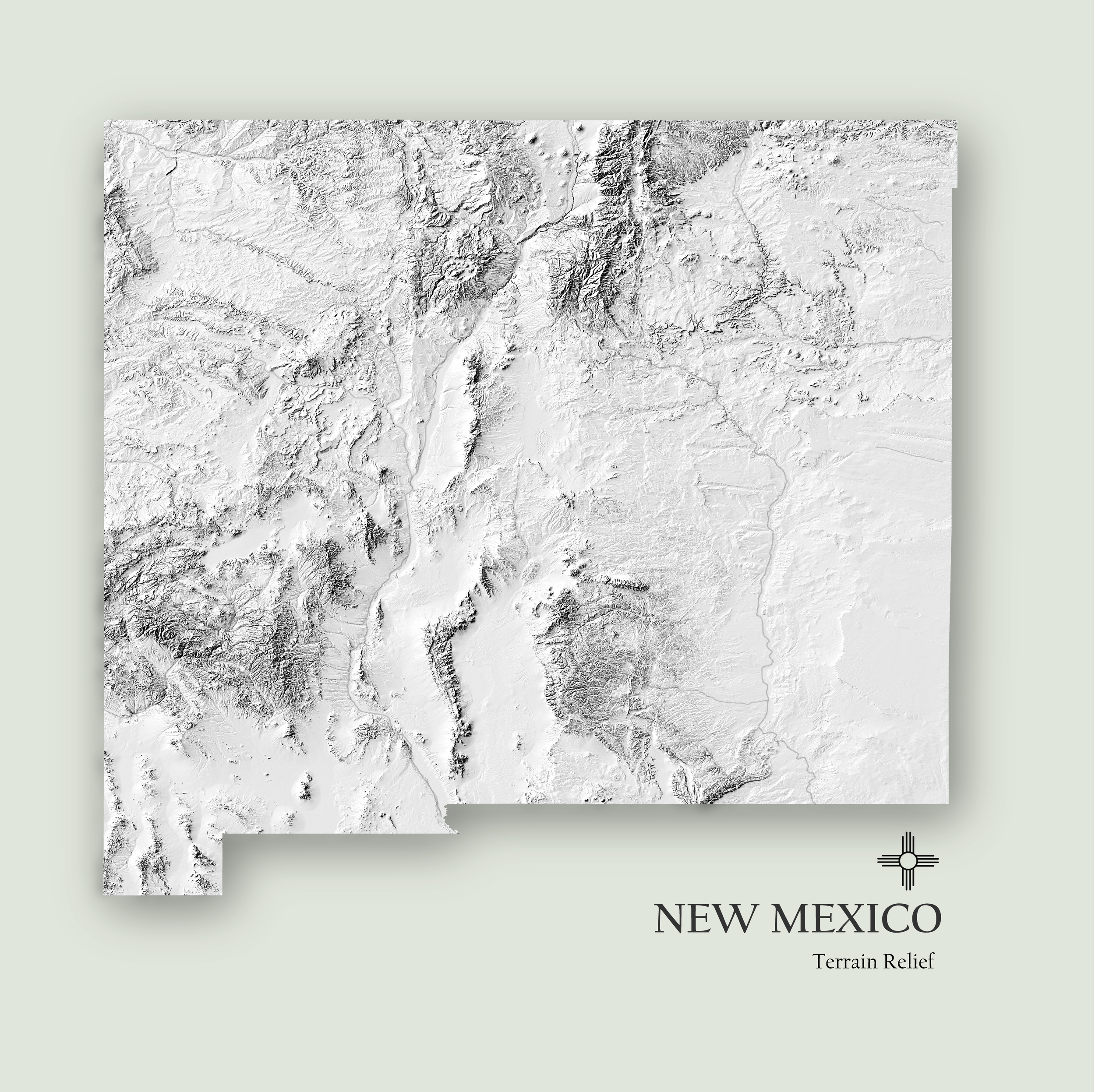 New Mexico Terrain Relief