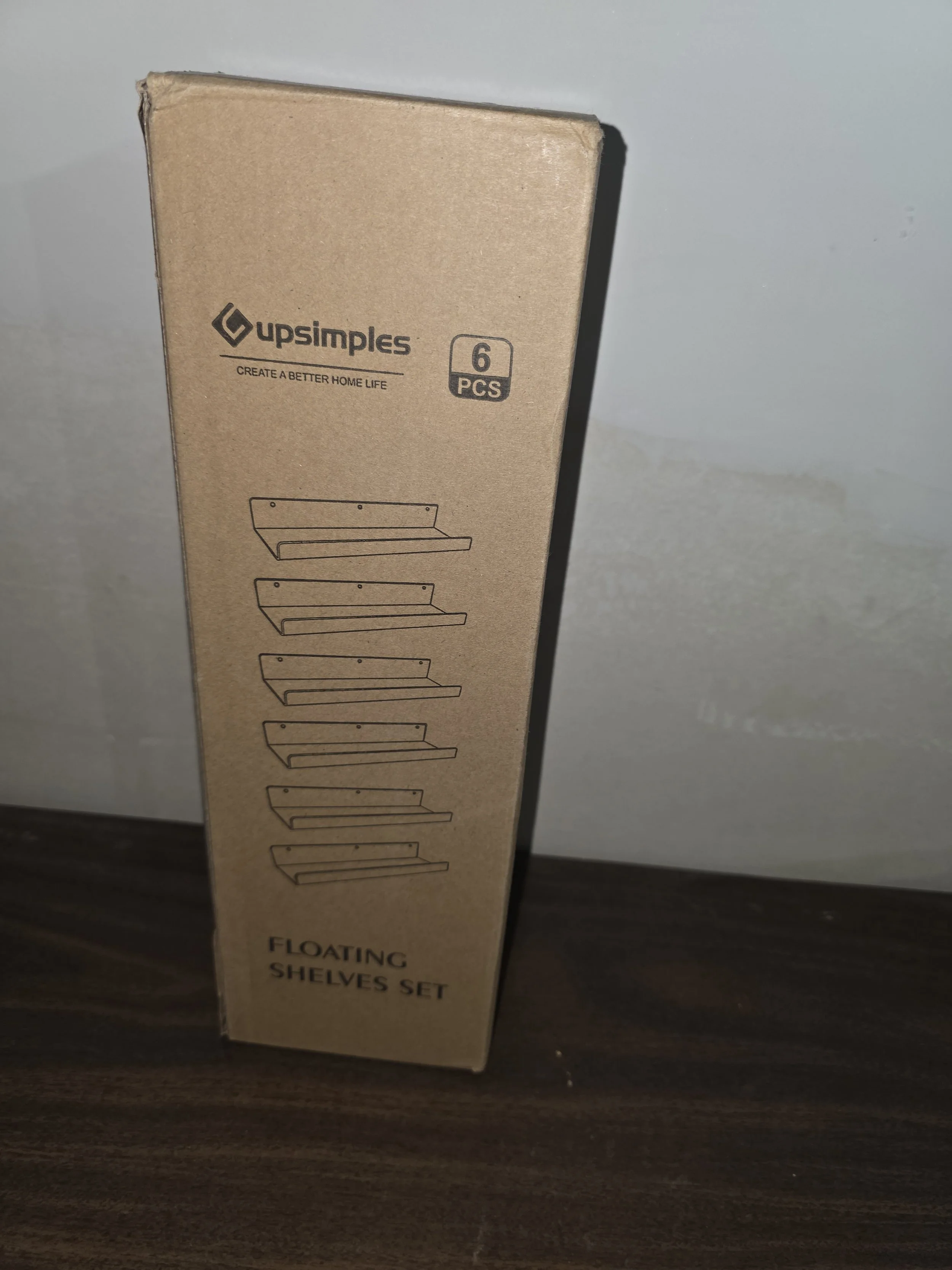 Upsimples Floating Shelves Set - 6 Pieces