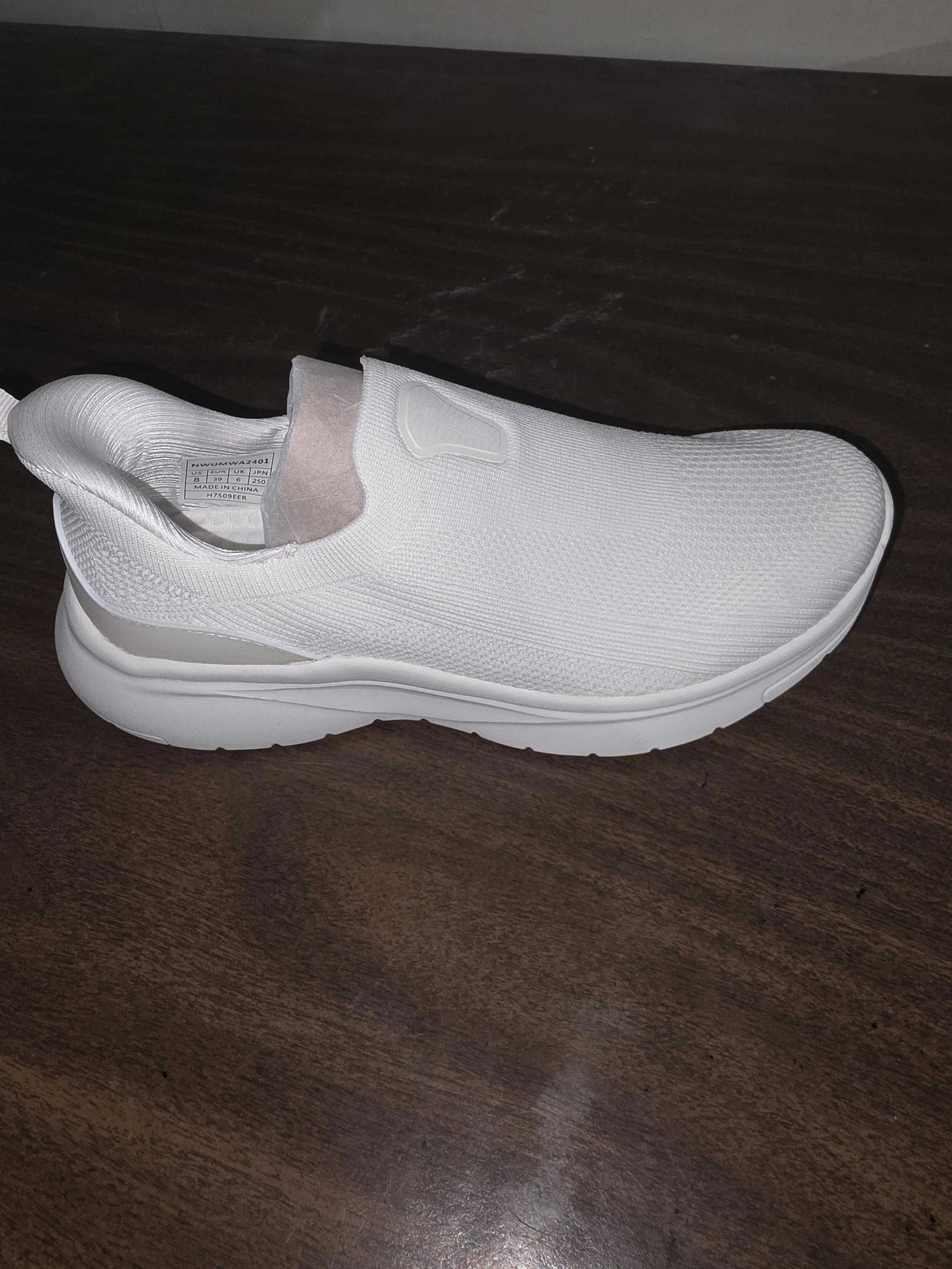 White Knit Slip-On Sneakers