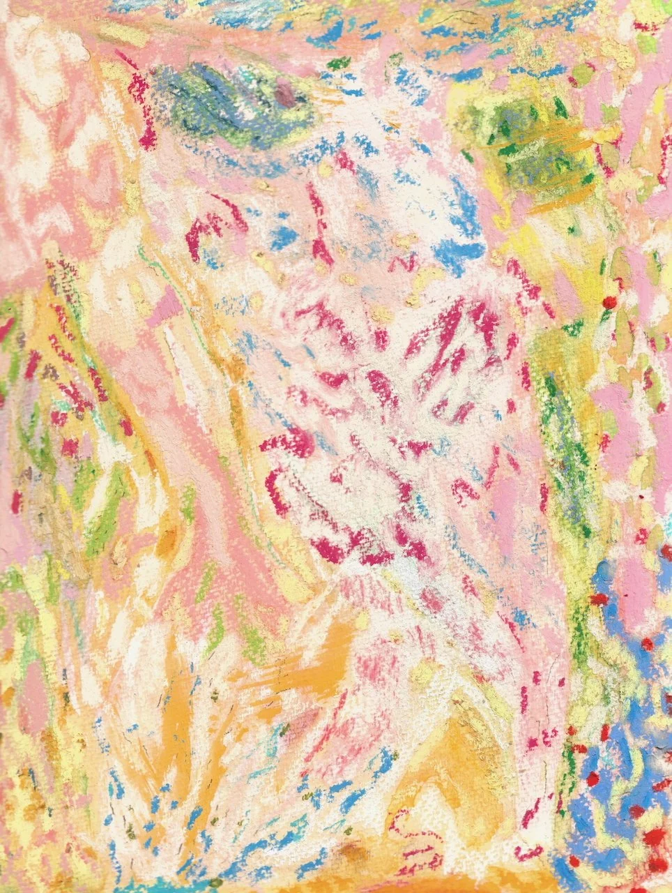"Spring Haze" Gouache, Oil & Soft Pastel on Watercolor Paper, 8in × 10in, 2026