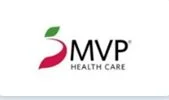 MVP Health Care logo with stylized red and green leaf elements