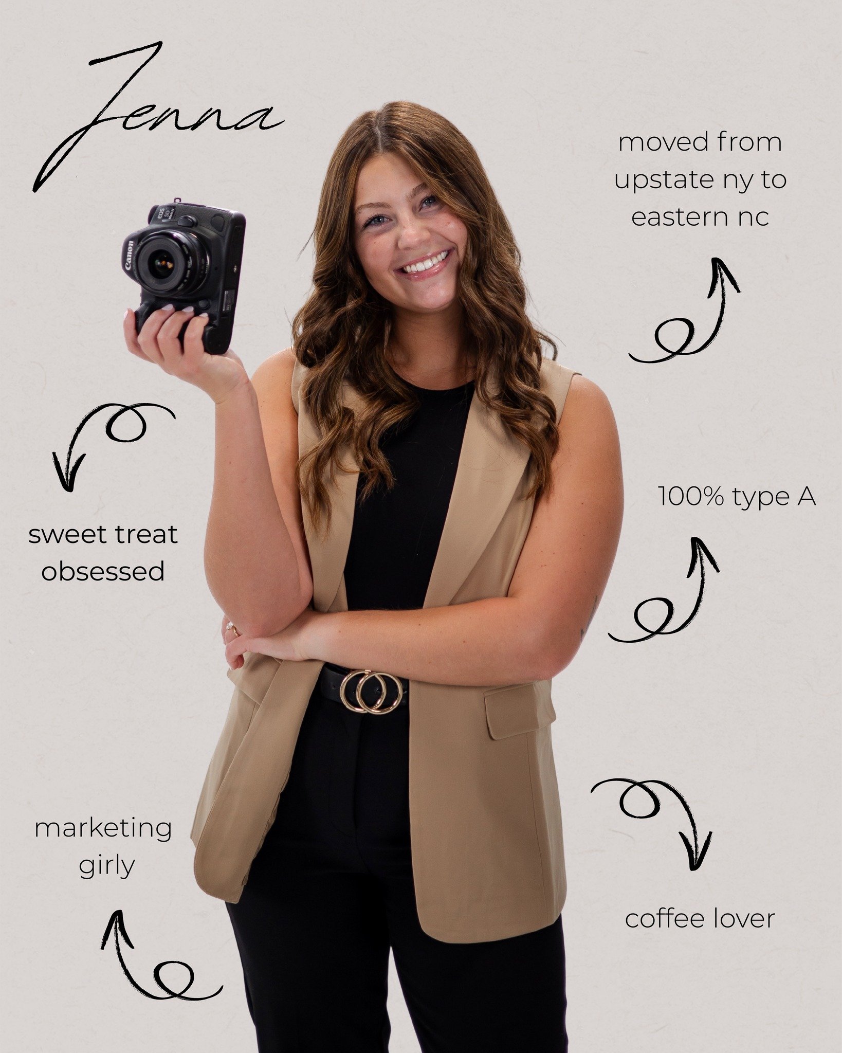 Hey y'all, I'm Jenna!

I realized I've been hiding behind the camera this whole time, so I figured it was about time I stepped out from behind the lens and actually introduced myself.

A few fun facts to know about me:
I'm a certified coffee lover, b