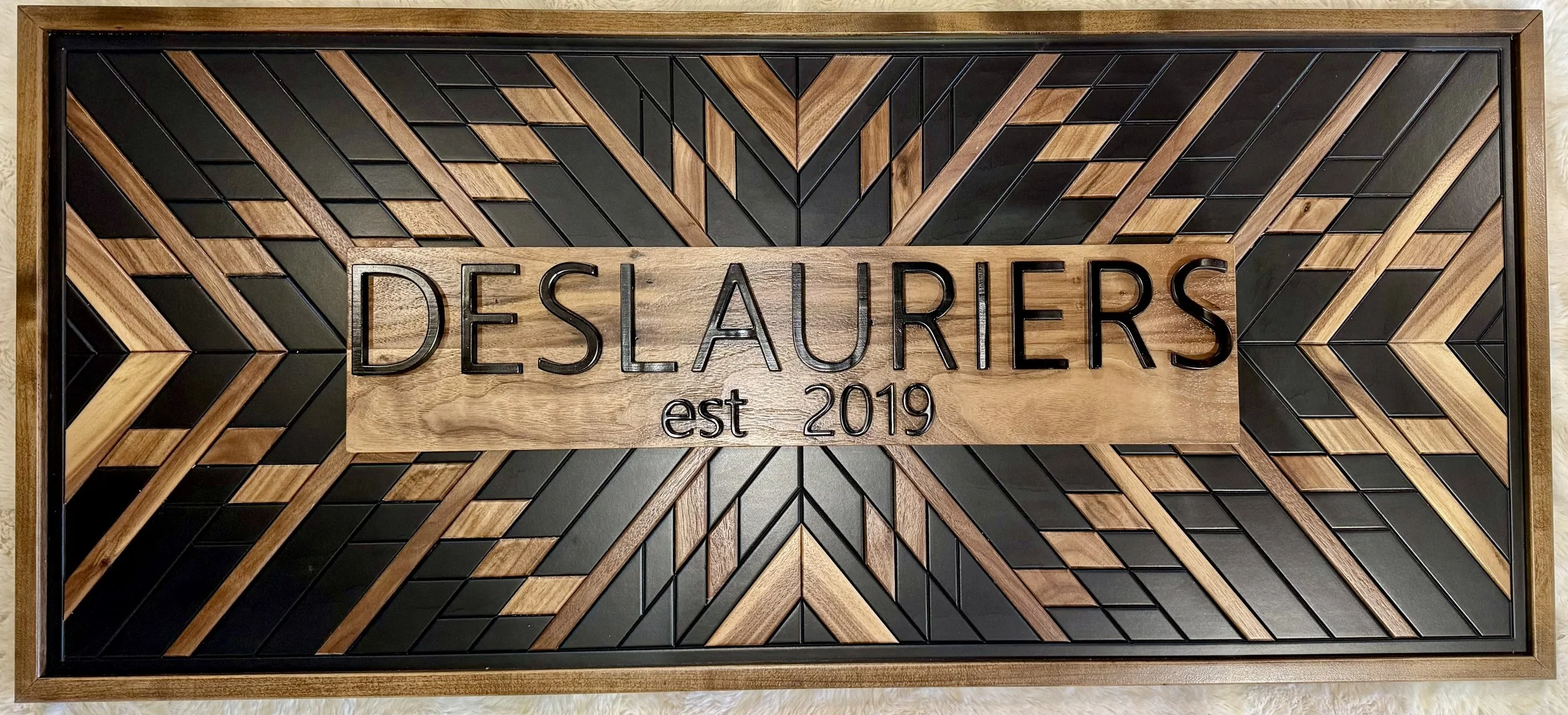 Custom Geometric Family Sign