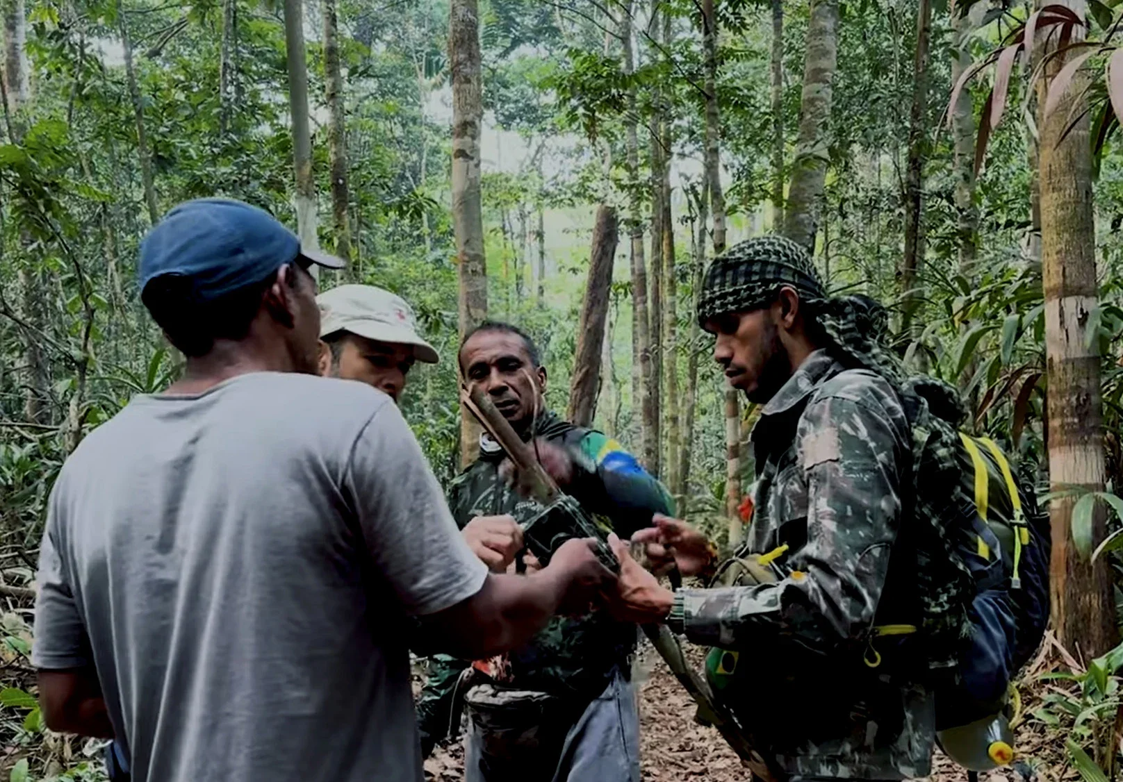 Conservation patrol team protecting the IEUNI reserve from illegal logging and poaching