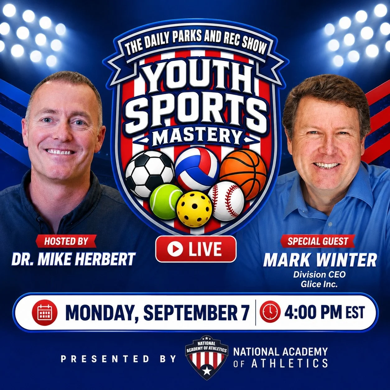 Excited to talk with Mark today at 1 pm PST/4 pm EST. Always learning. Always growing. Always looking to #beBETTER.

#YouthSportsMastery #YouthSports