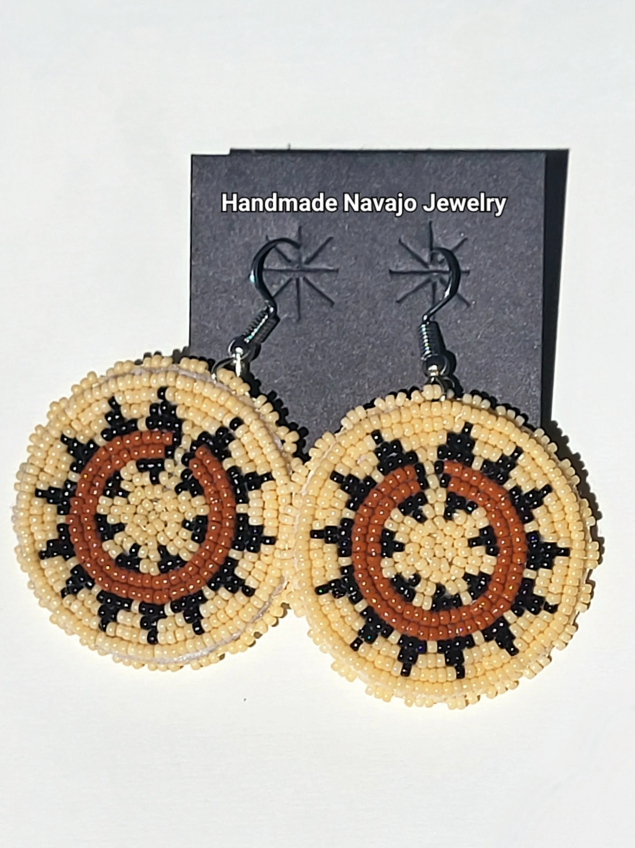 Navajo Wedding Basket Beaded Earrings