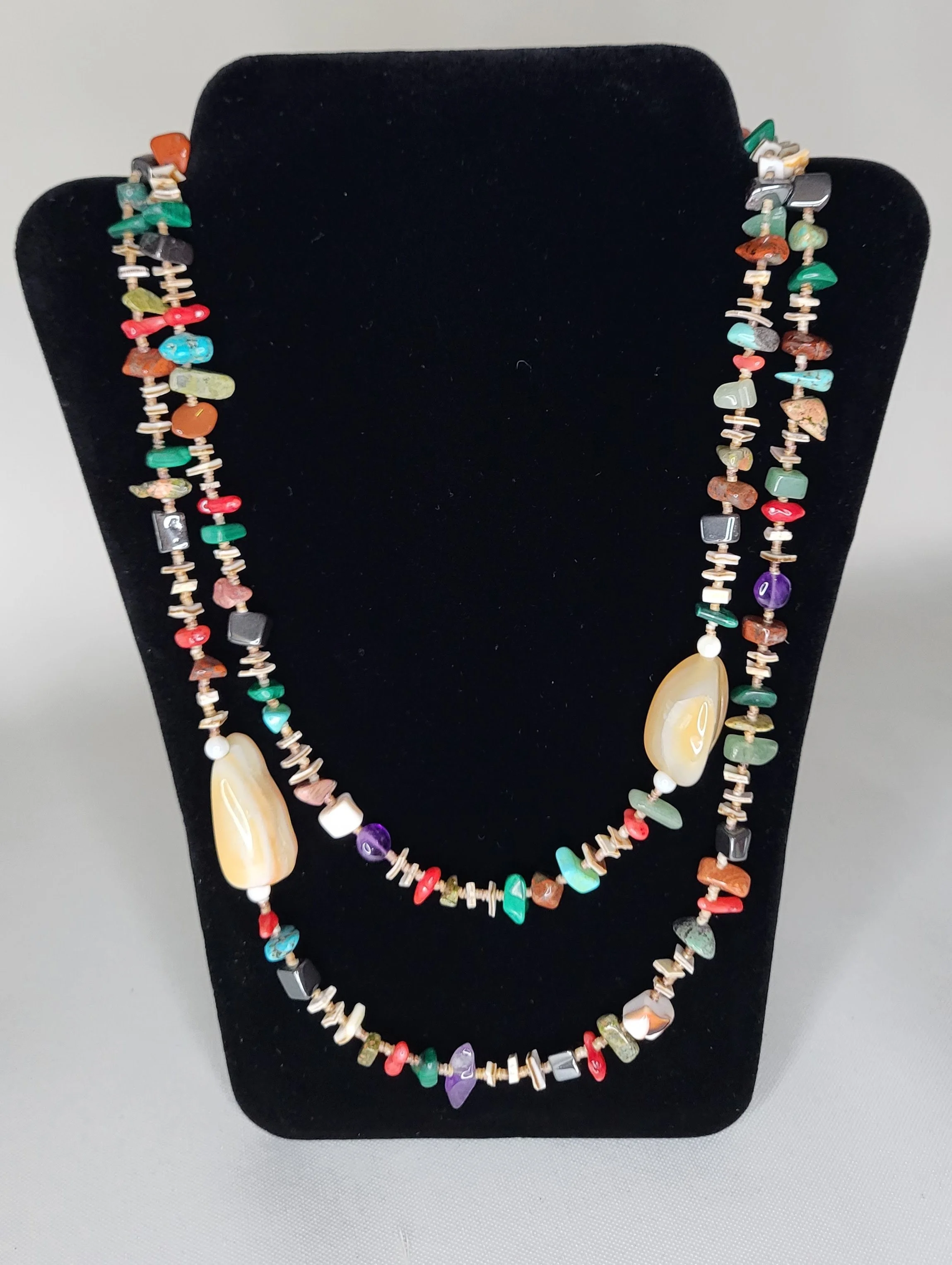 Vibrant Multi-Stone and Shell Necklace