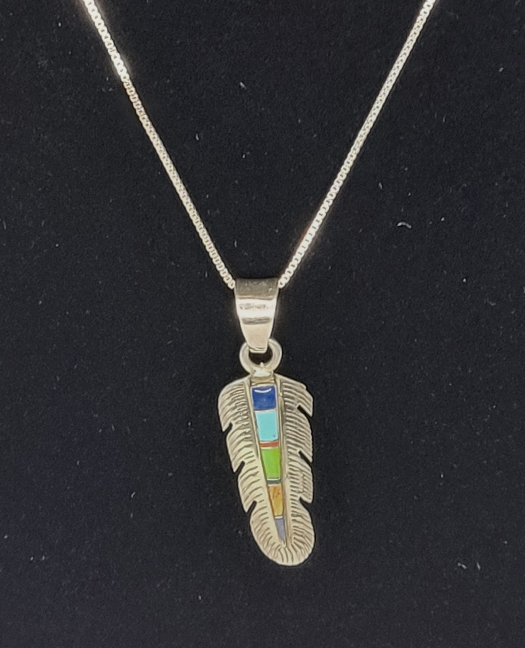 Vibrant Feather Harmony Pendant