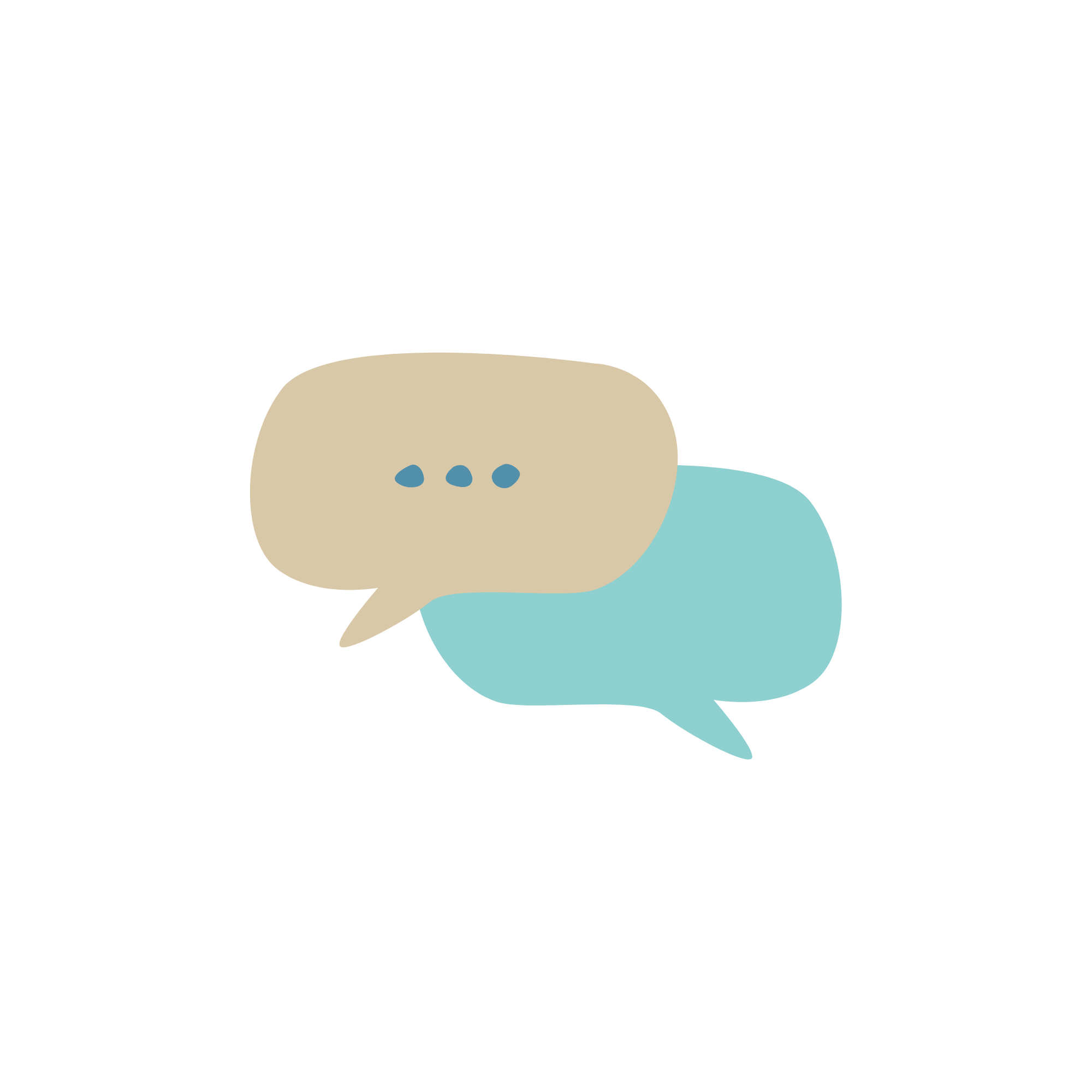 Close-up of a cartoon monkey with beige face, dark eyes, and blue shirt, speaking with a speech bubble.