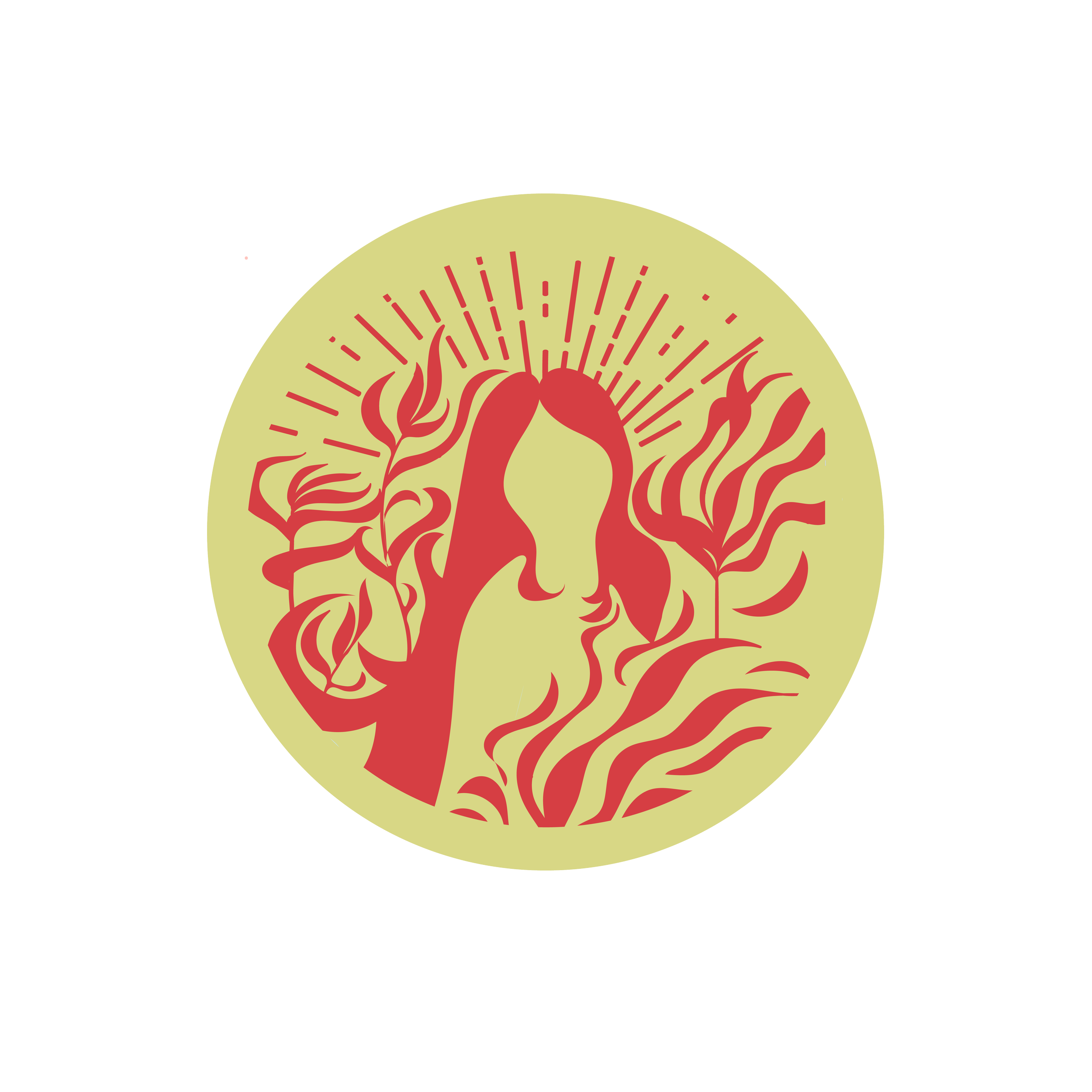 Red Venus Brews illustration on a yellow background