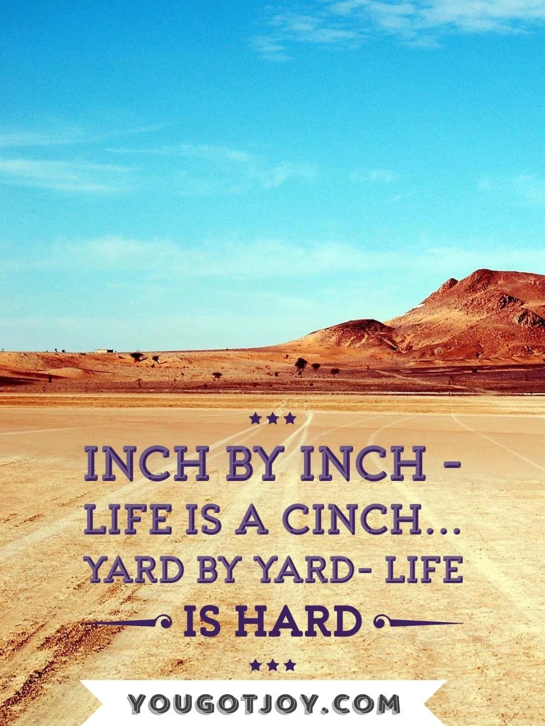 Inch by inch...