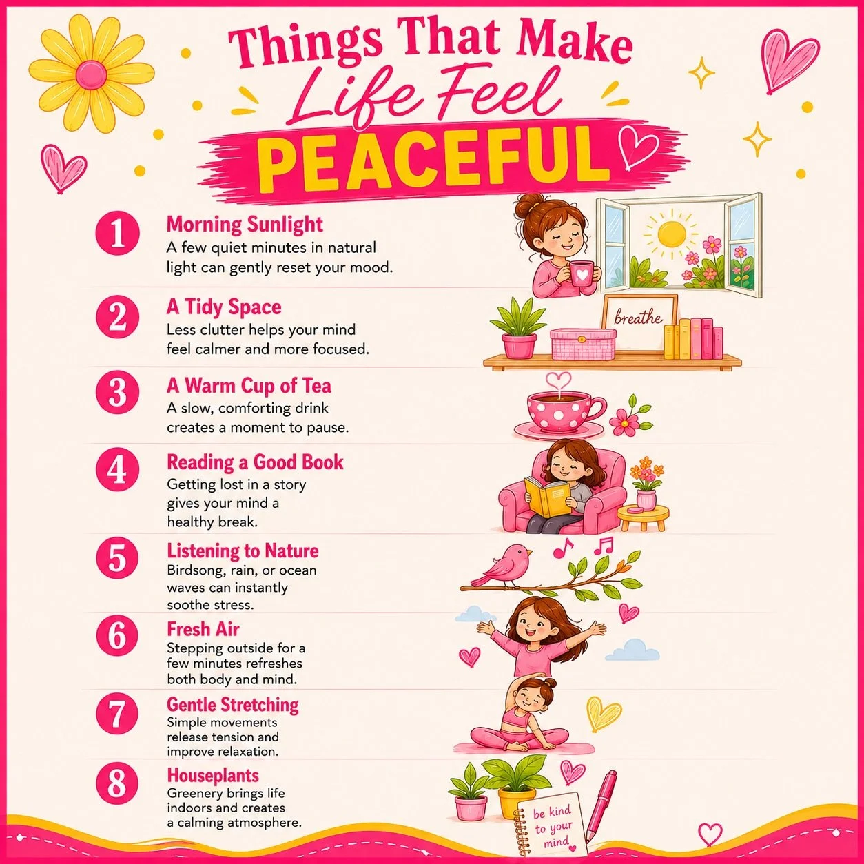 Peace isn&rsquo;t always something you find. Sometimes, it&rsquo;s something you create. 💗

We often think we need a vacation, an empty calendar, or everything in life to settle down before we get to feel peaceful.

But peace often lives in the smal