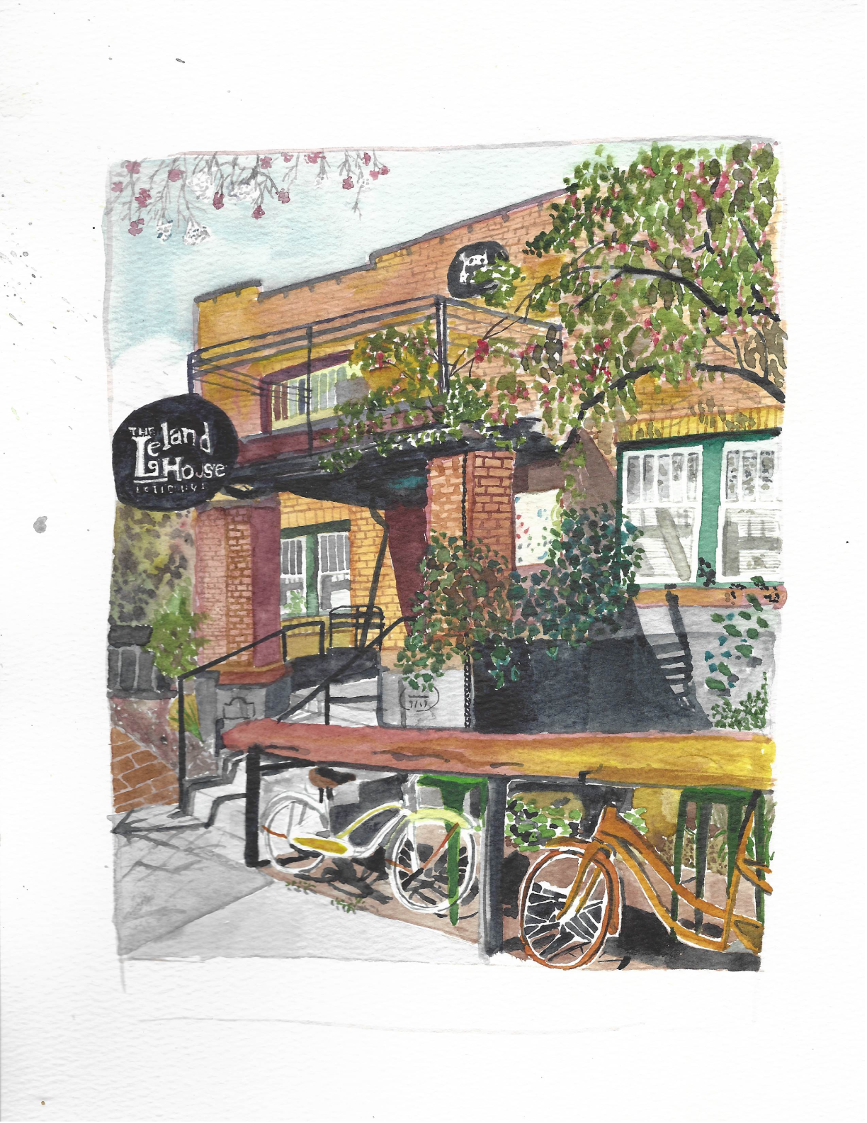This hotel just gets me every time I walk by. The bikes! The vines! The brick! I had to try my hand at capturing the beauty. 