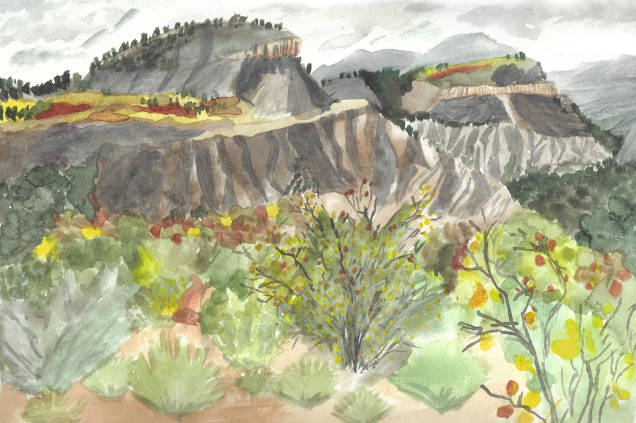 Perin's Peak can be seen from most of downtown Durango. I found this view when I hiked up a ridge on Horse Gulch. 
