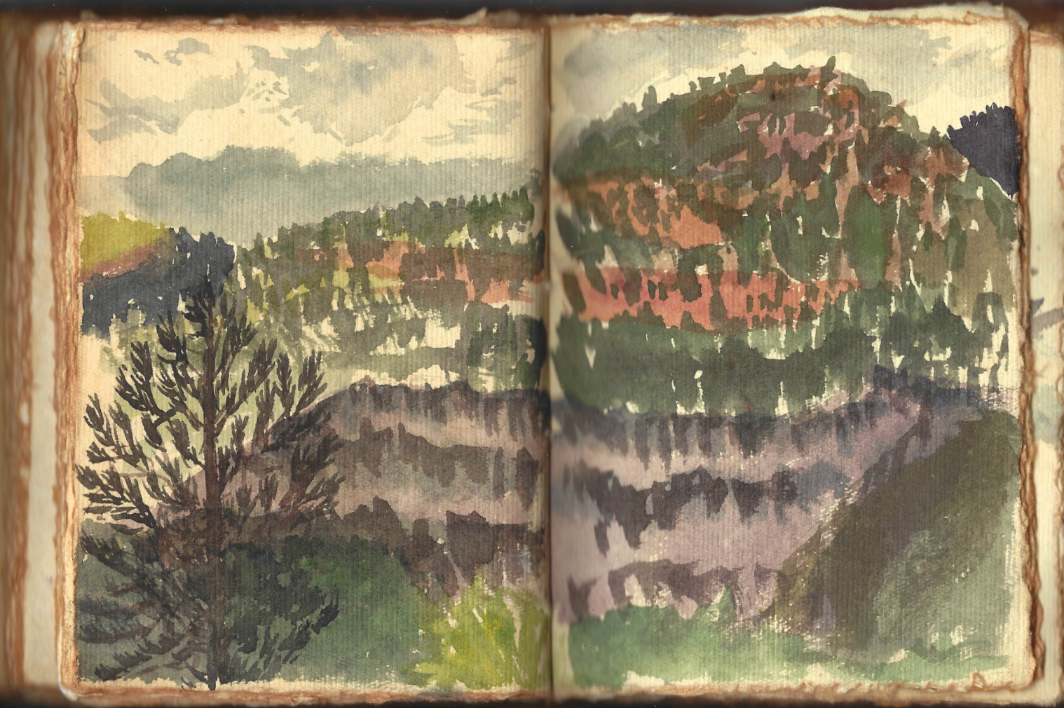 I had a nice soak in the Durango Hot Springs here, and I took my paints! Soaking in the tubs while painting the view was extra relaxing. Hobby maxxing!