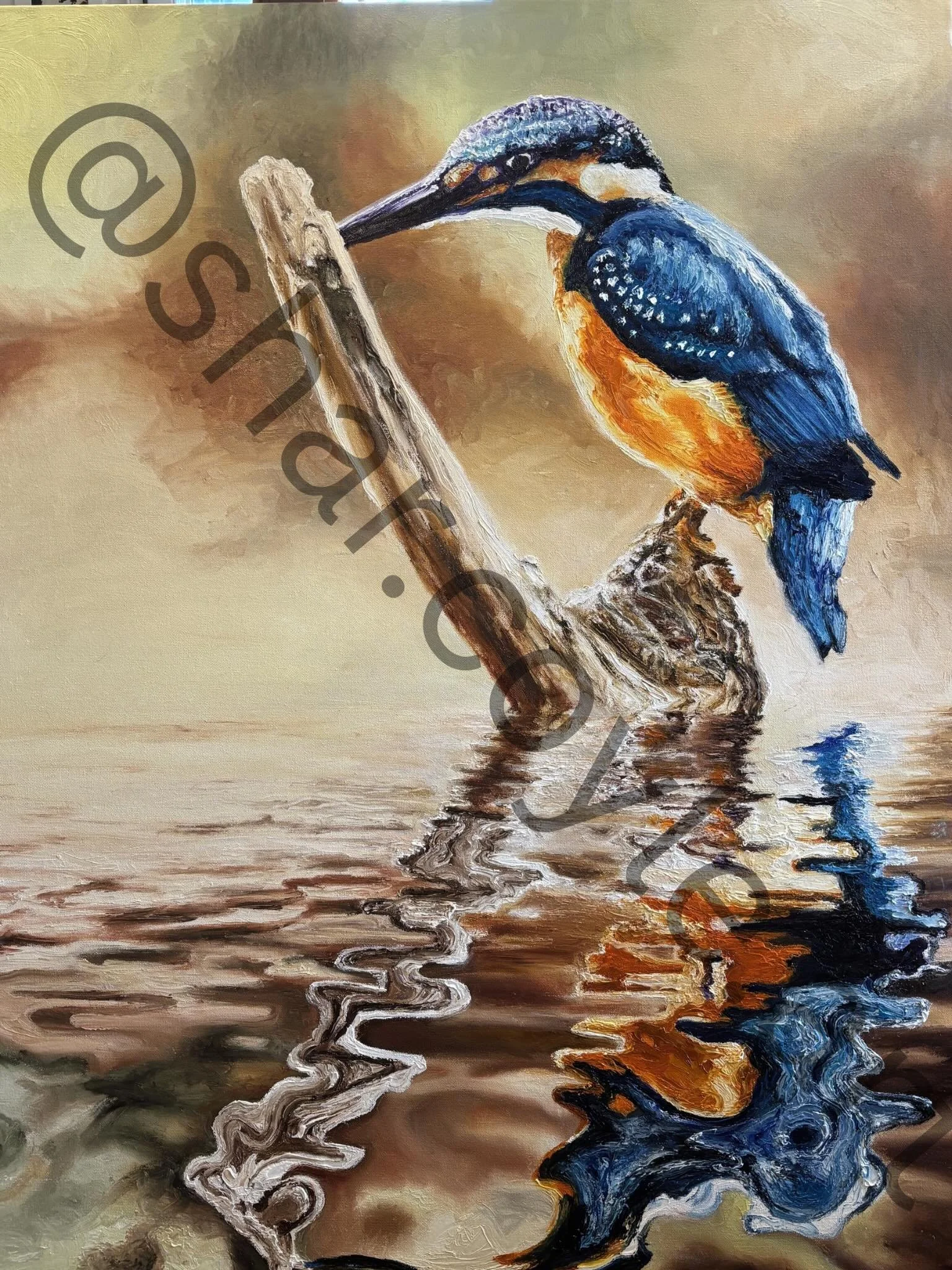 Kingfisher Reflections.
Finger Painting Oil 36 x 48.
Original Available.
Prints Available.

#art #kingfisher #original #utah #artist