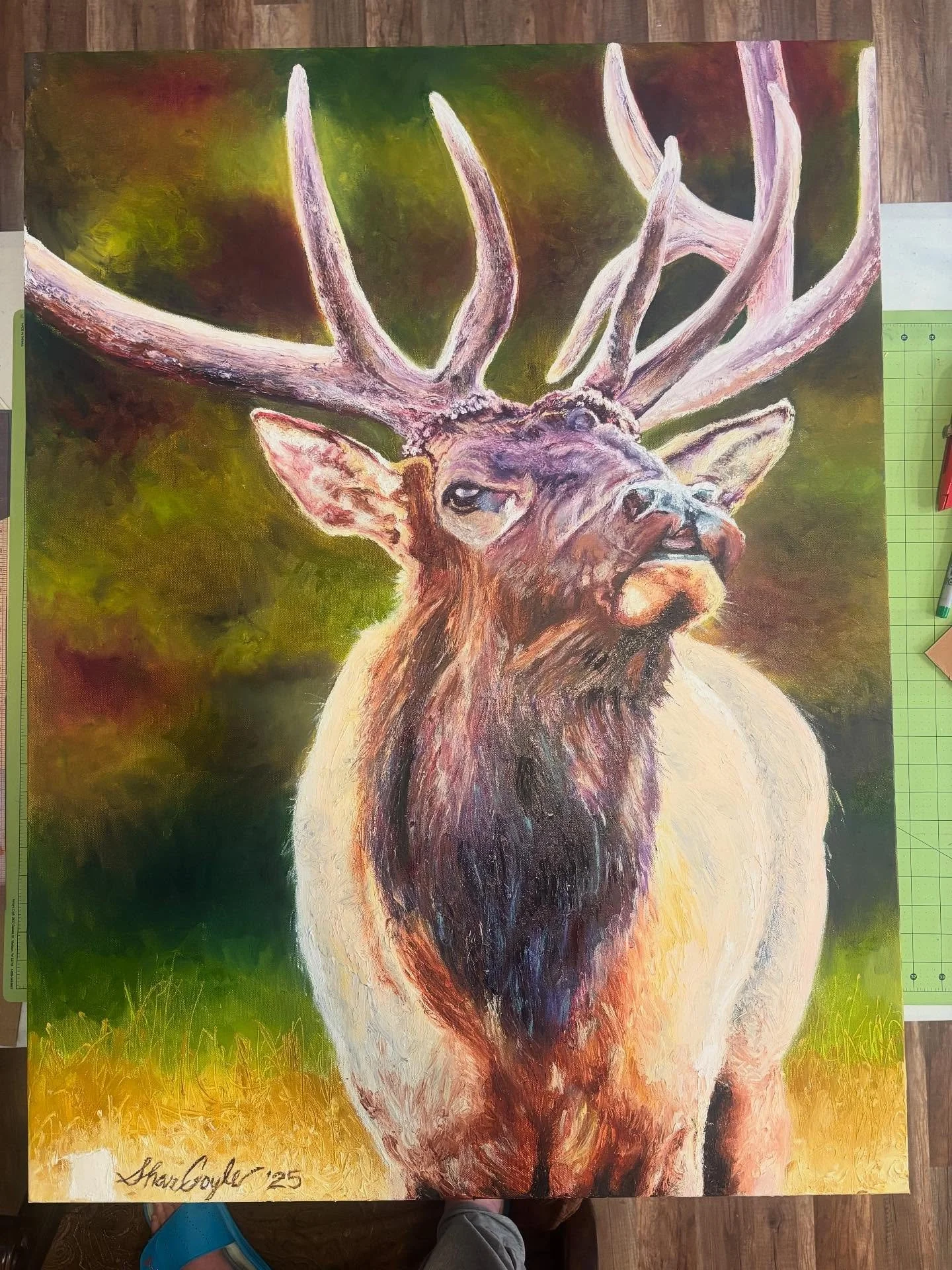 Bull Elk Finger Painting
Original sold.
Prints available upon request.

#art #fingerpainting #Elk #Originalartwork #artist #Mommasbrokenheart #video #picture #Beautiful #animal #viral #Trending
