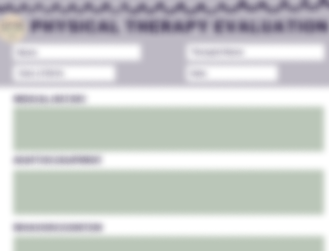 PT Evaluation Template