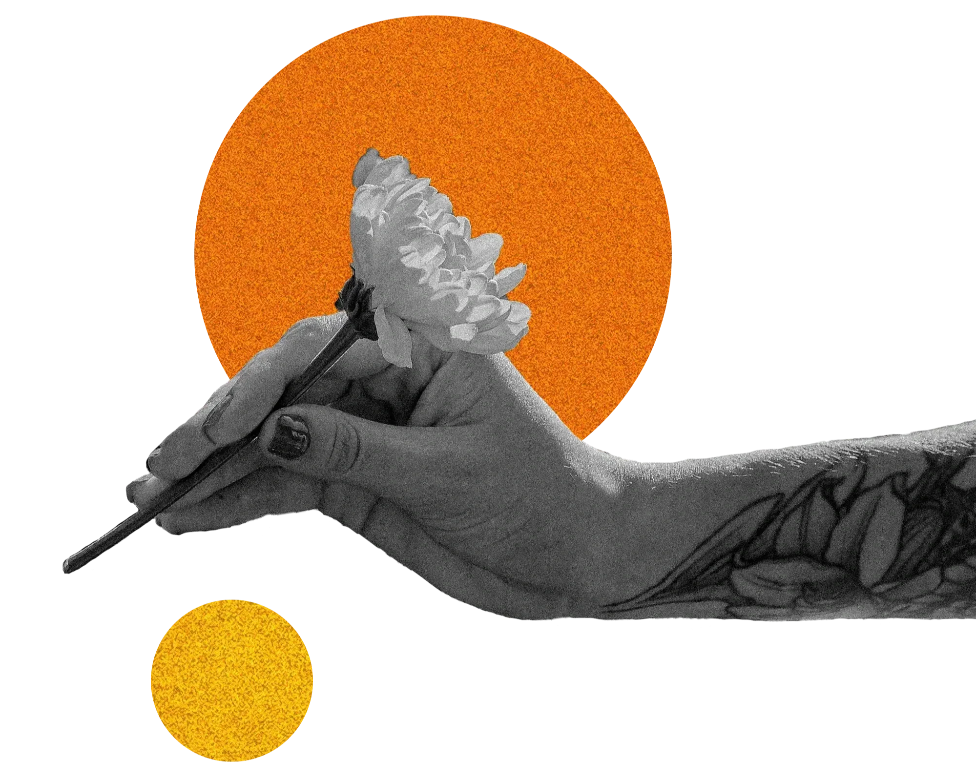 hand holding flower