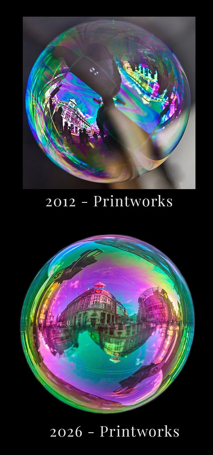 before after comparison bubble photograph manchester printworks