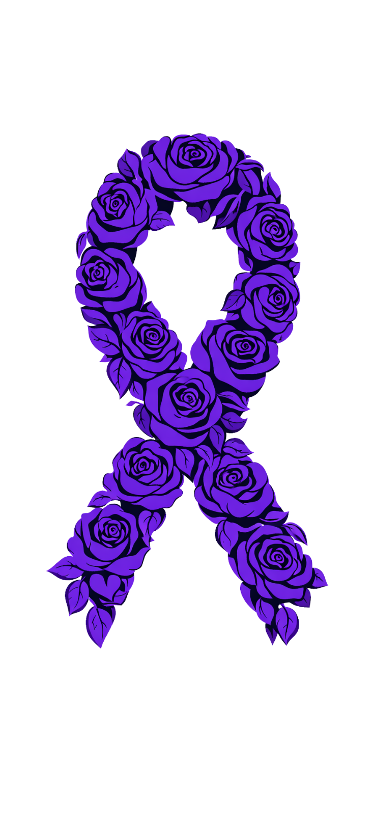 JWF Purple Rose Ribbon