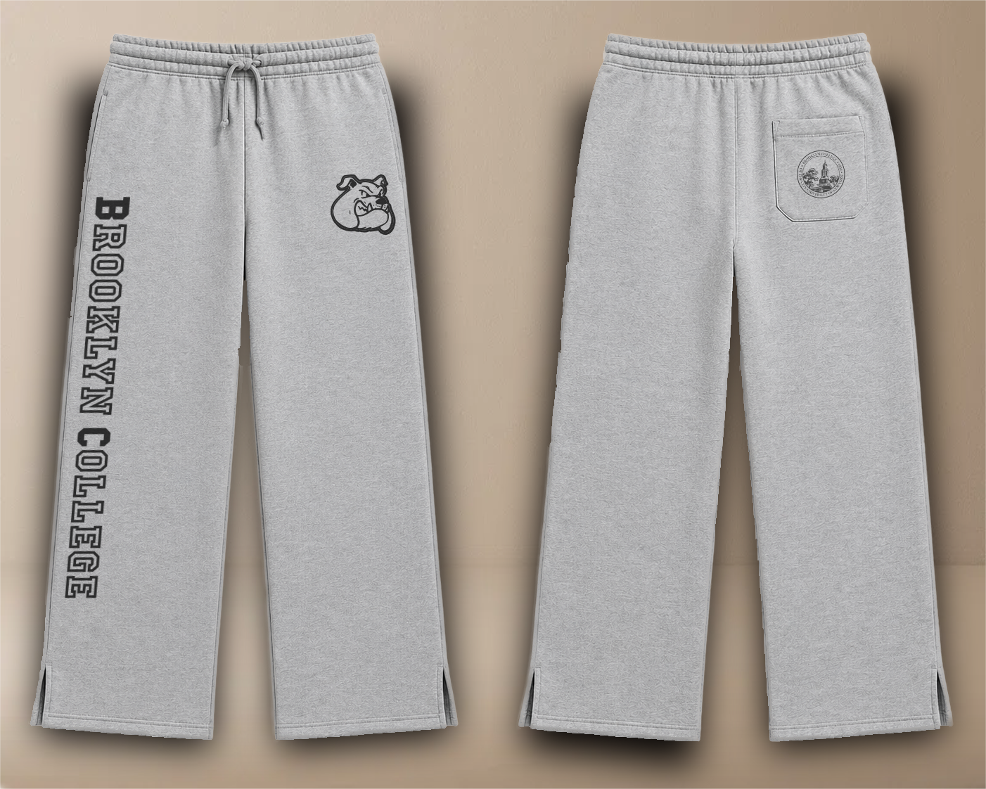 Brooklyn College Heritage Sweat Pants (heather grey)
