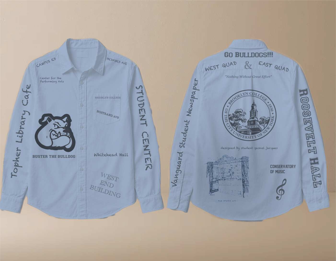  Brooklyn College Journal Shirt (sky blue)