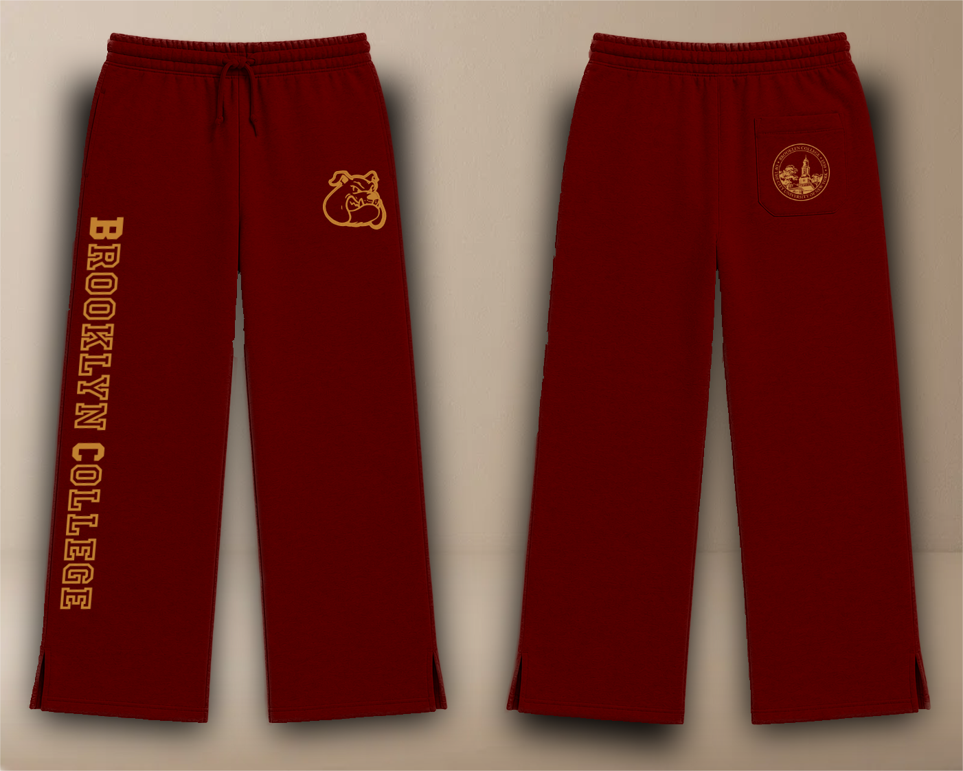 Brooklyn College Heritage Sweat Pants (maroon)