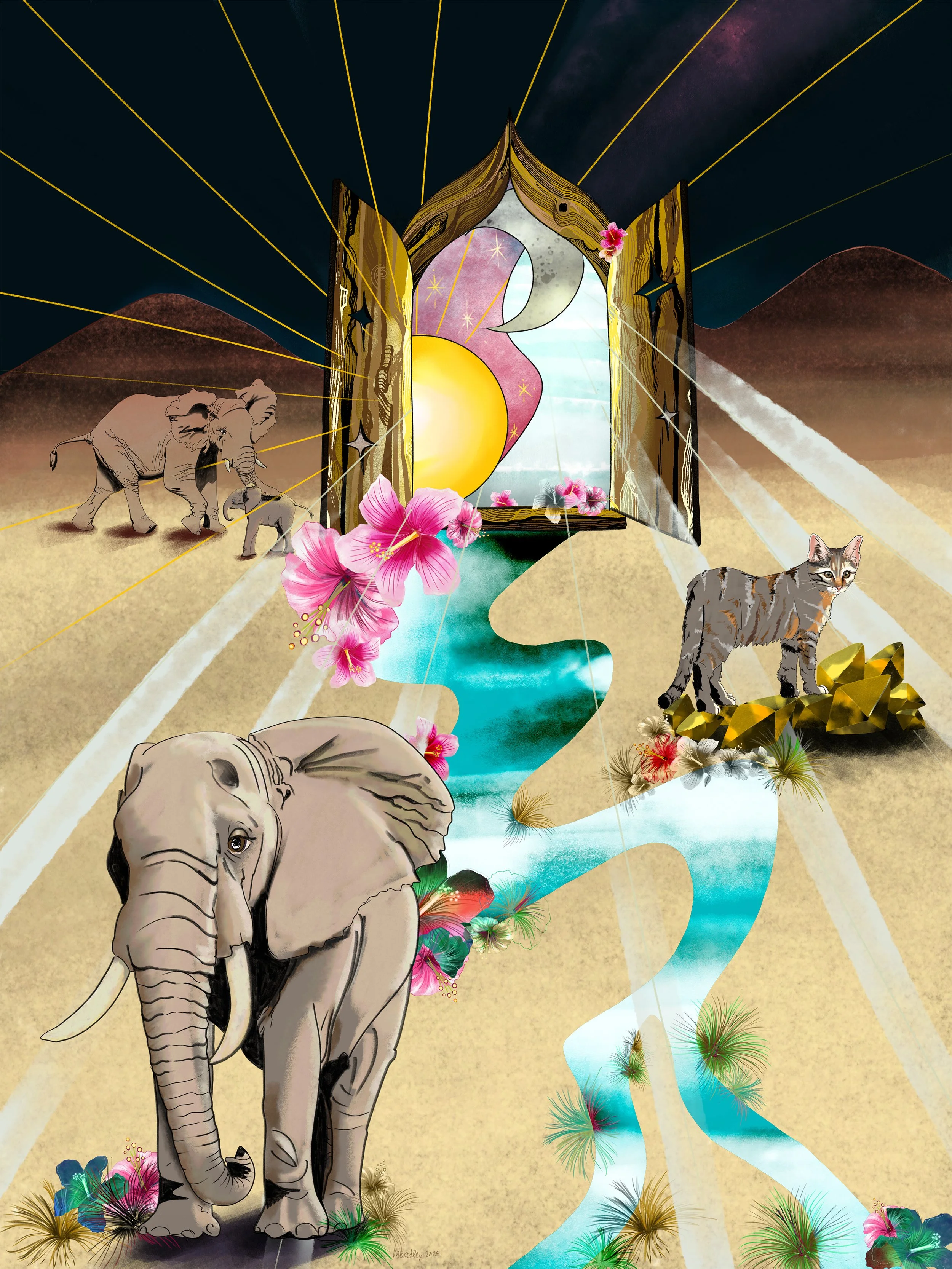 Art by Molly Bradley, commissioned by Doha