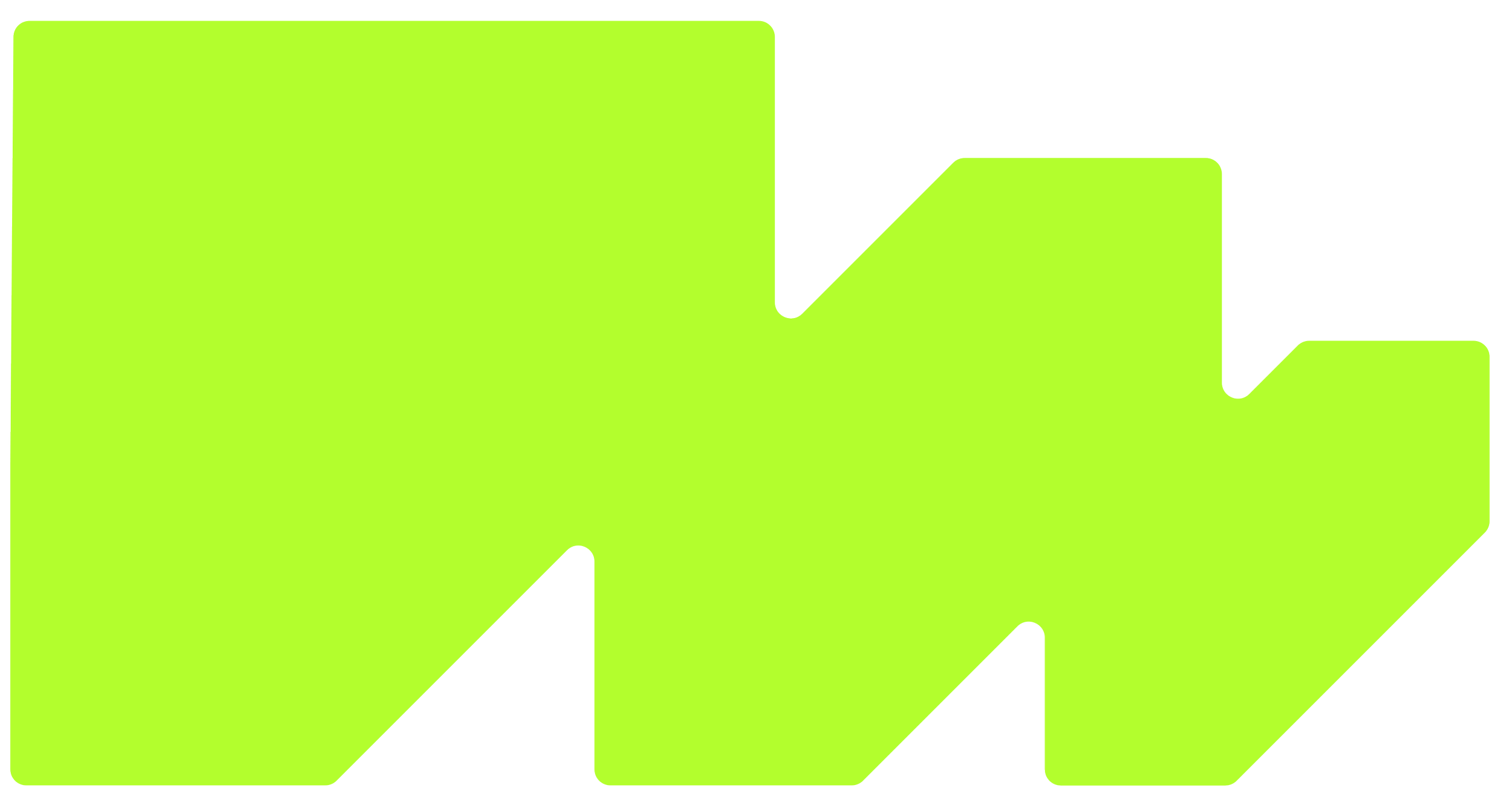 A lime green puzzle piece with interlocking edges.