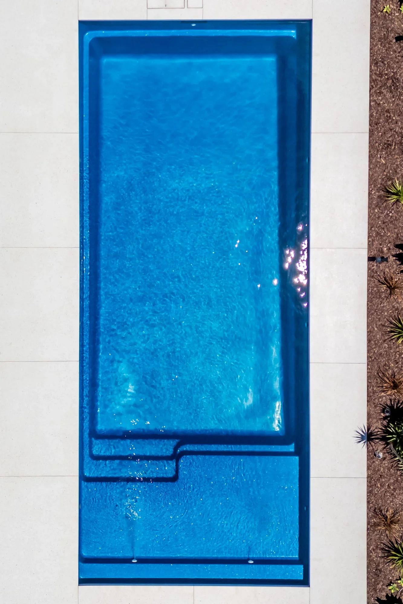 Birds eye view of swimming pool