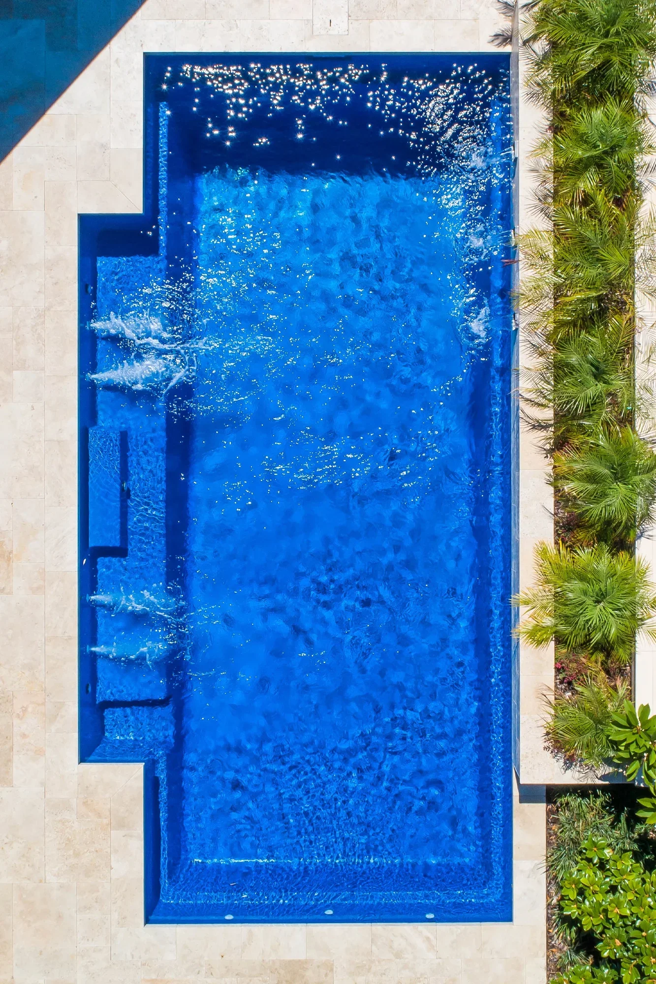 Birds eye view of swimming pool