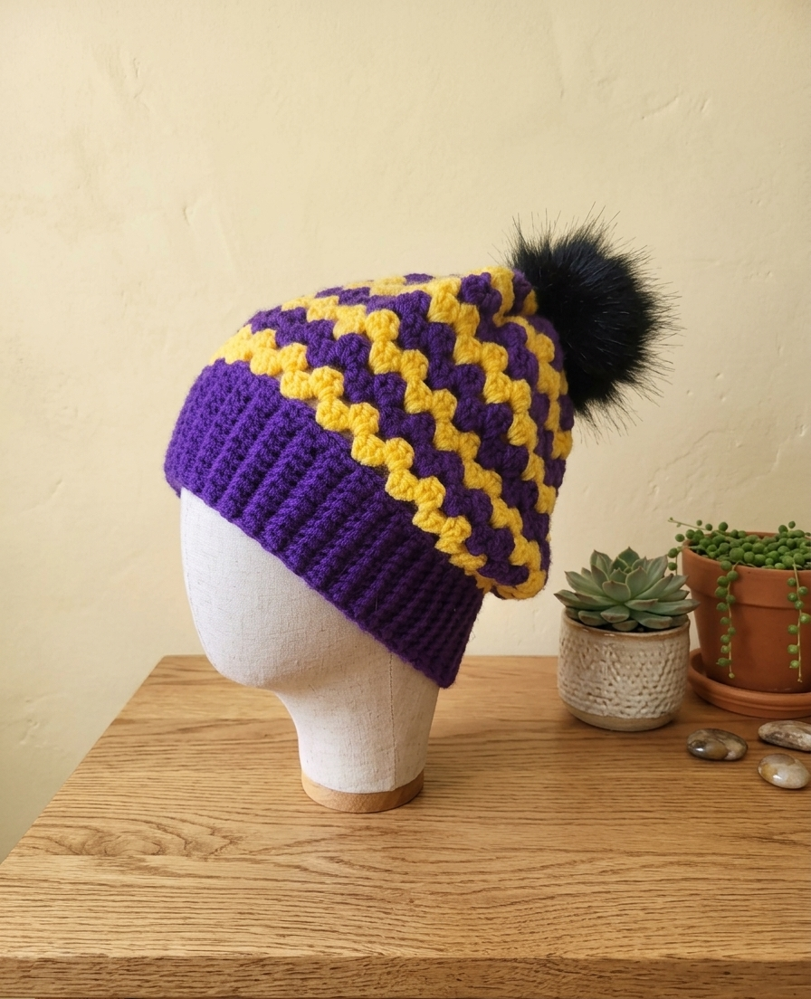 Granny Stripes Beanie