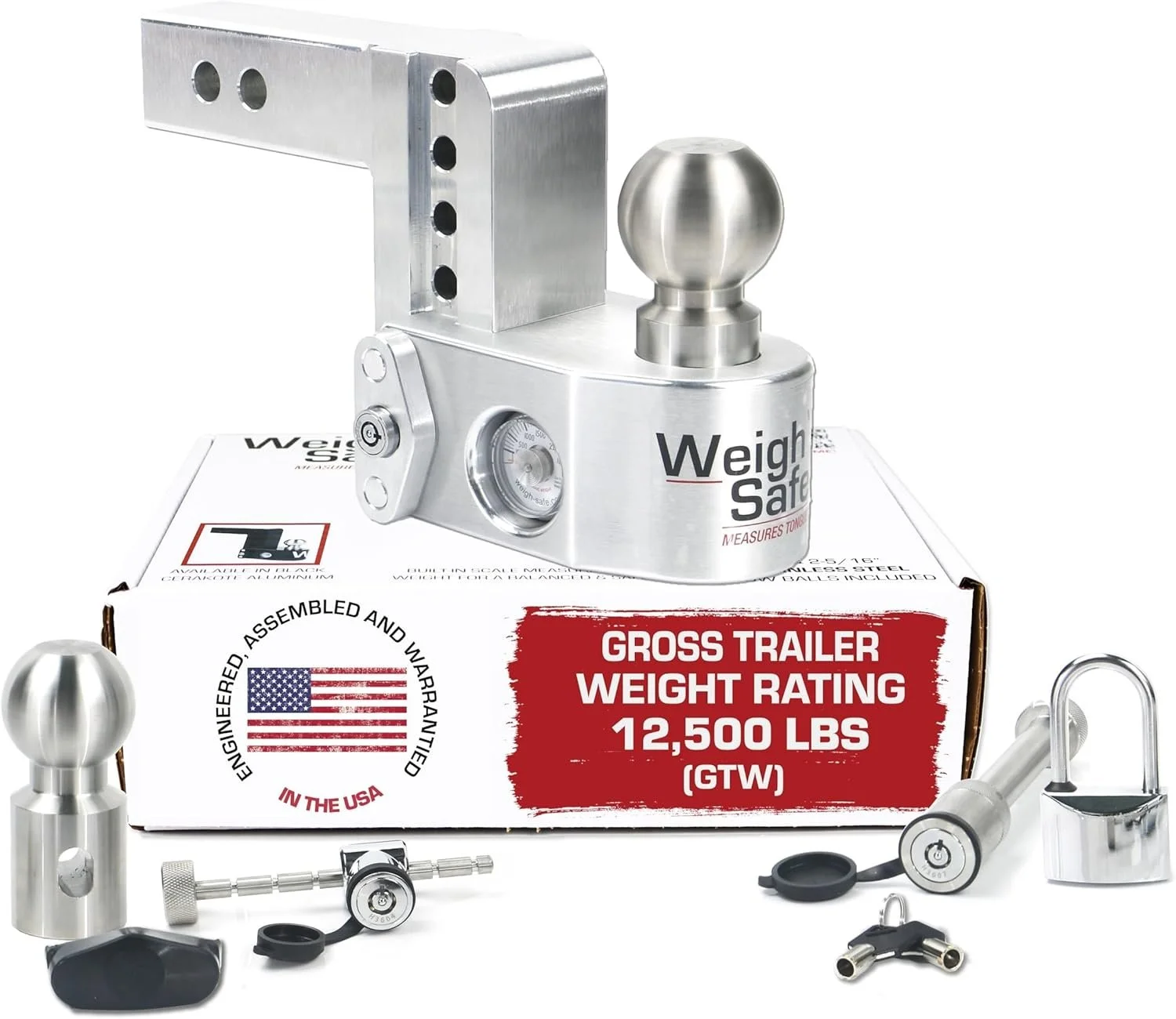 Weigh Safe Aluminum Adjustable Trailer Hitch
