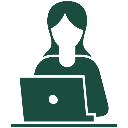 Women on laptop icon
