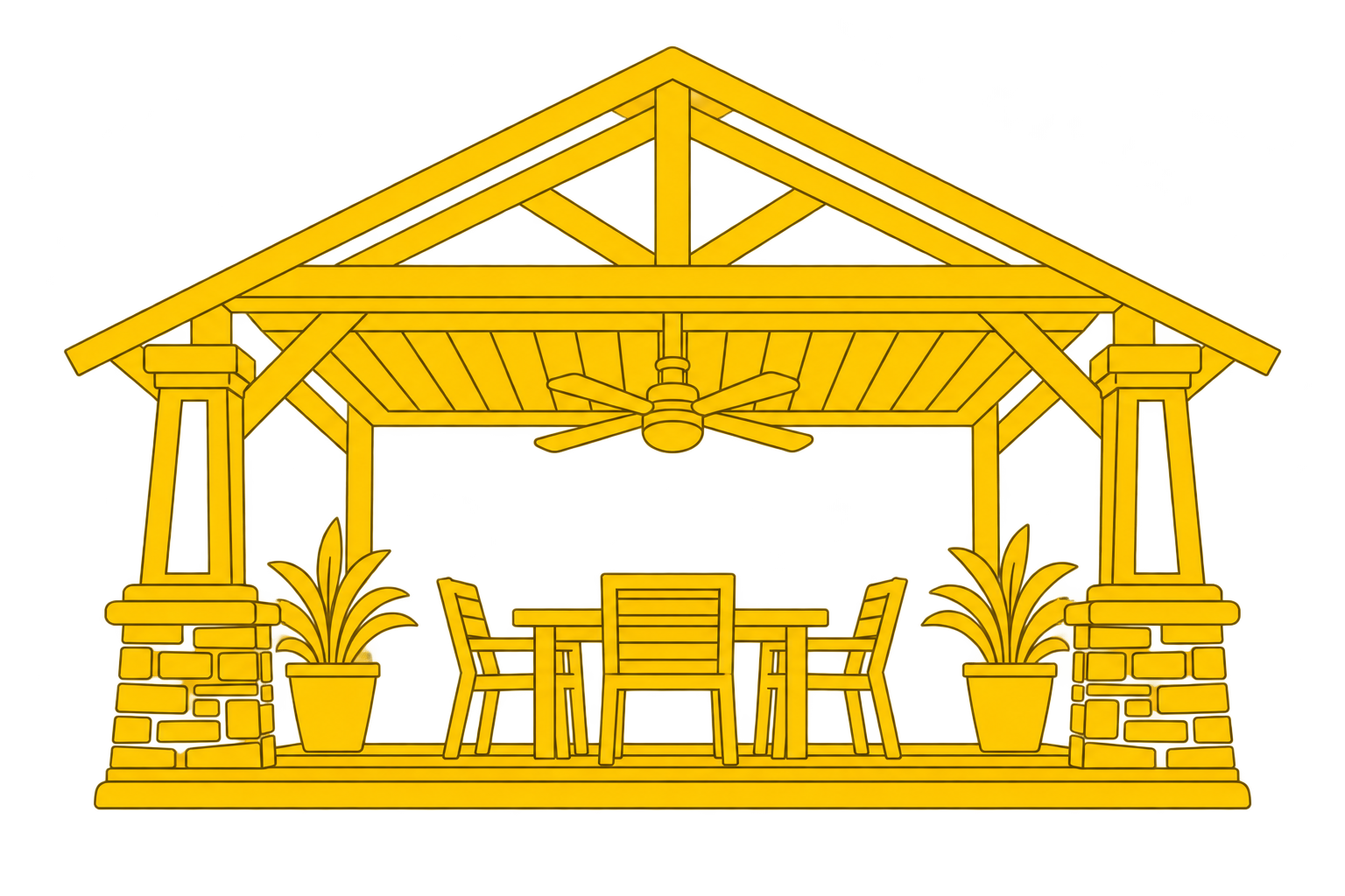 Covered outdoor areas icon