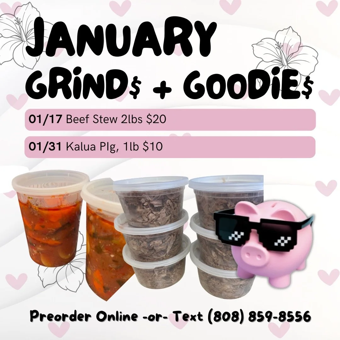 ❌CLOSED❌
💥JANUARY GG&rsquo;$! &mdash;Preorder online (link in bio under Fundraising) or Text (808) 859-8556. Pickup or Delivery can be coordinated. Please text or DM us for any questions. Stay tuned for any updates added this month. Mahalo for your 