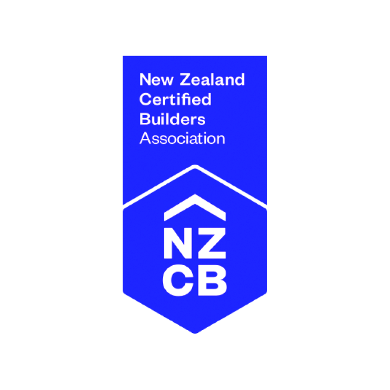 Logo of the New Zealand Certified Builders Association with blue background and white text.