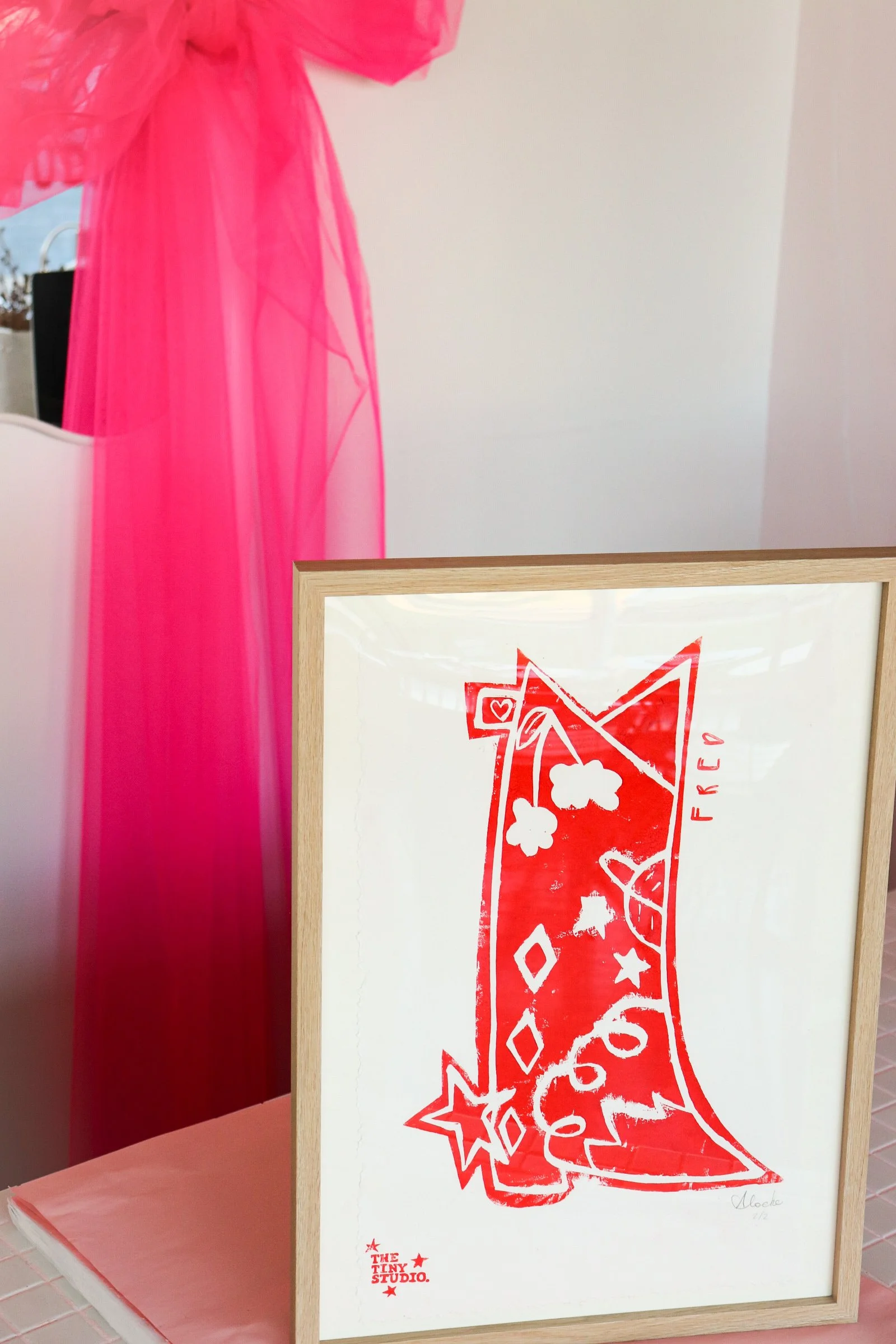 Hand Printed Cowboy Boot