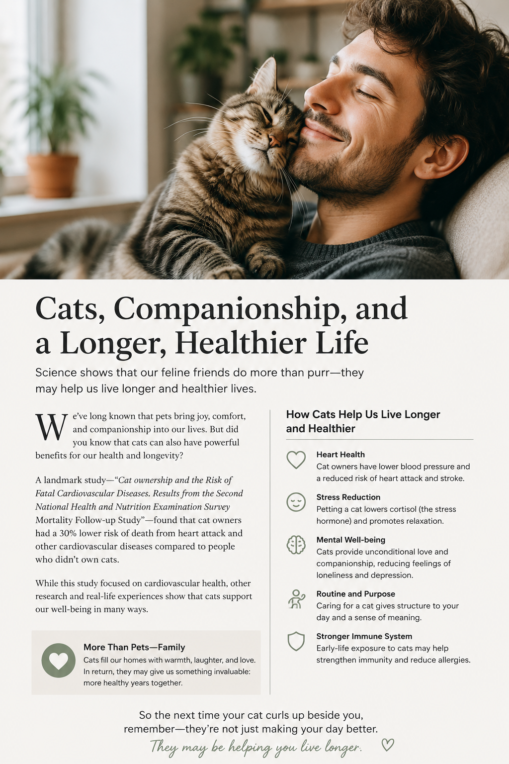 Can Living with a Cat Improve Your Health?