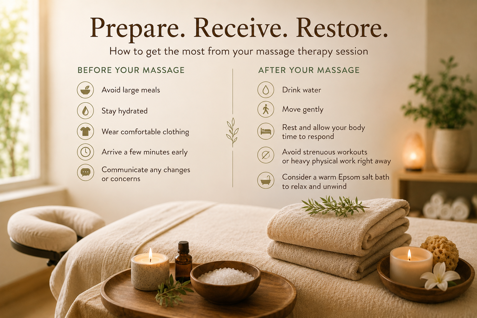 How to Prepare for a Massage Therapy Session—and What to Do Afterwards for the Best Results