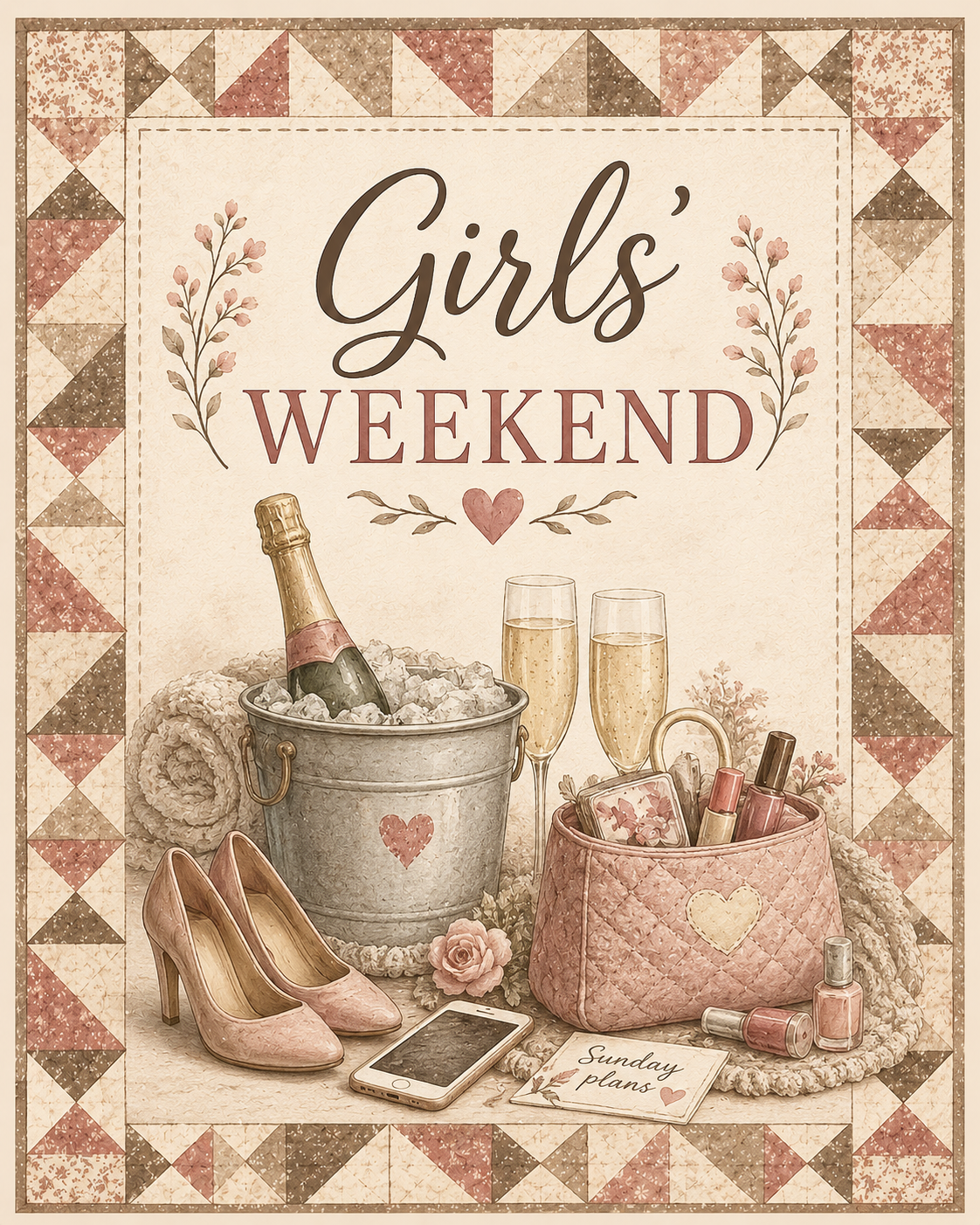 Girls weekend getaway at Fountain City Creative Retreat near Kansas City featuring boutique accommodations, gathering spaces, creative experiences, and memorable weekends designed for friendship, relaxation, and connection.