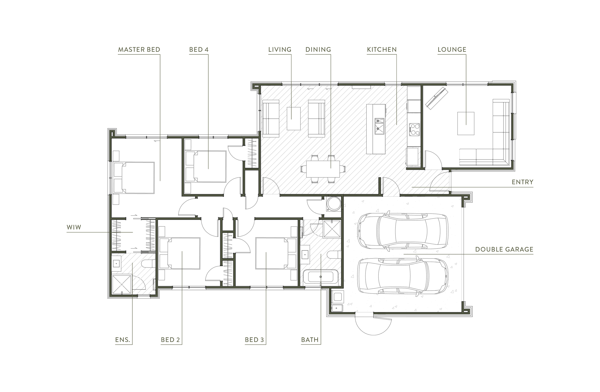 Kowhai Floor Plan - Maymorn Farm