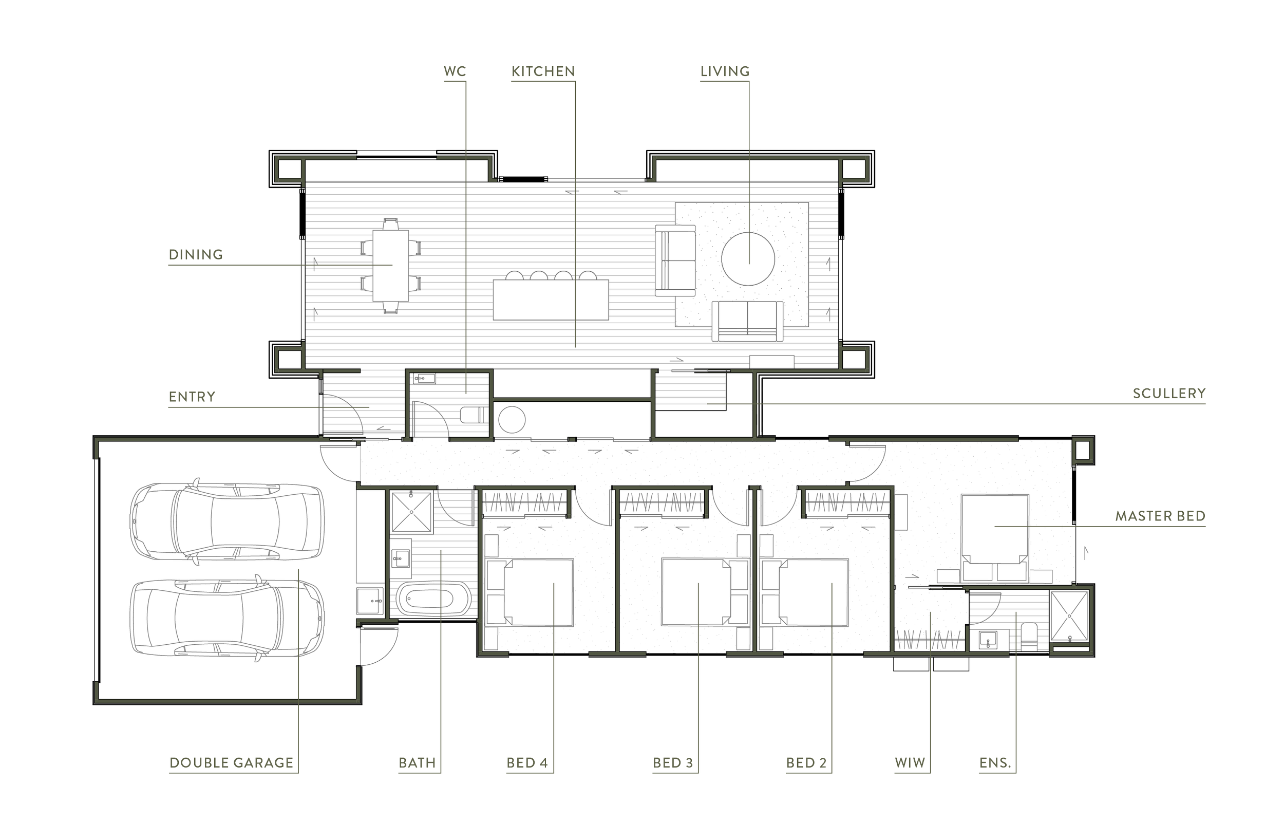 Kereru - Floor Plan - Maymorn Farm