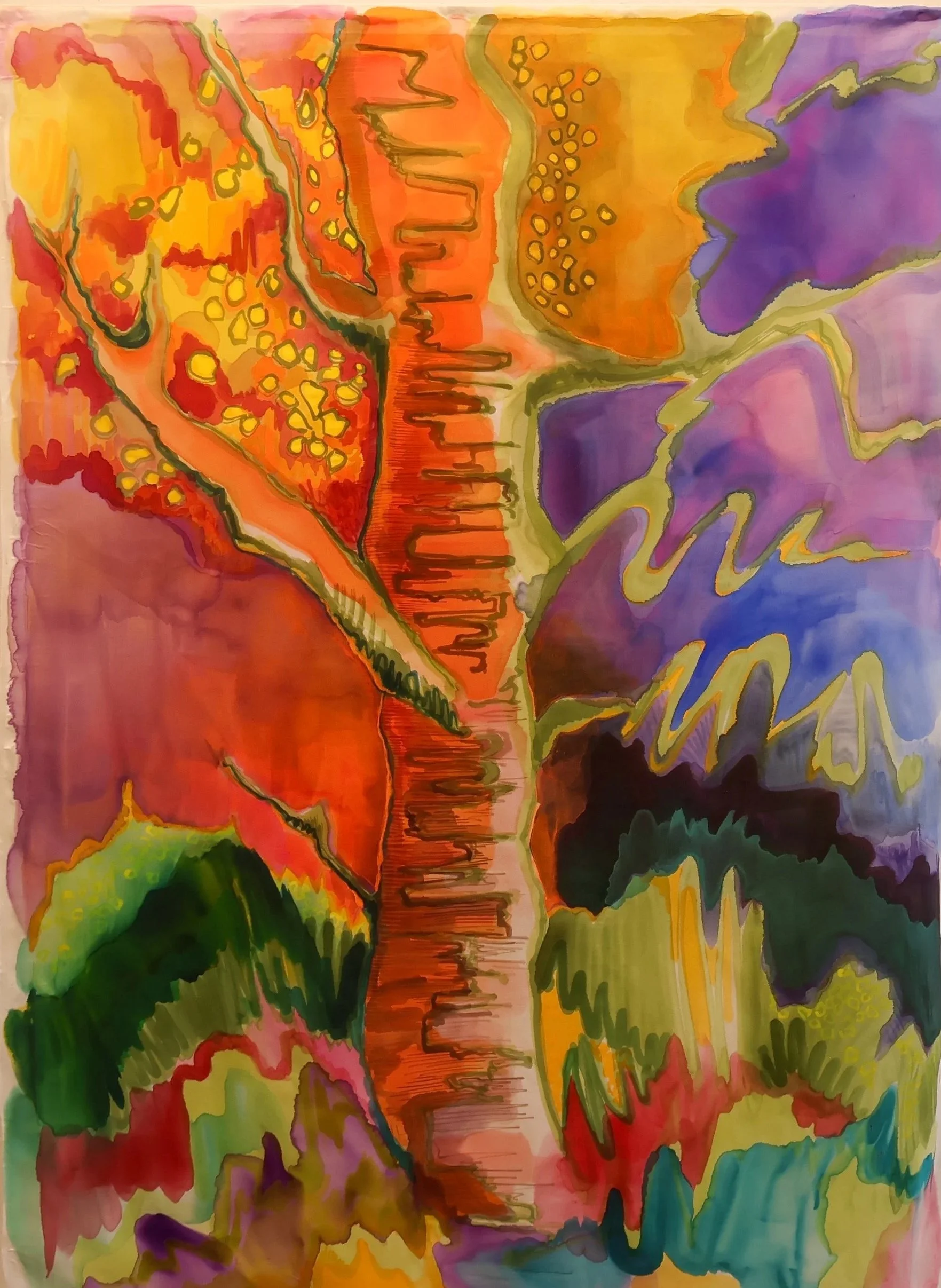 Kennebunk River, Last Light, 2026
Acrylic on silk
40.5 x 30.5 inches